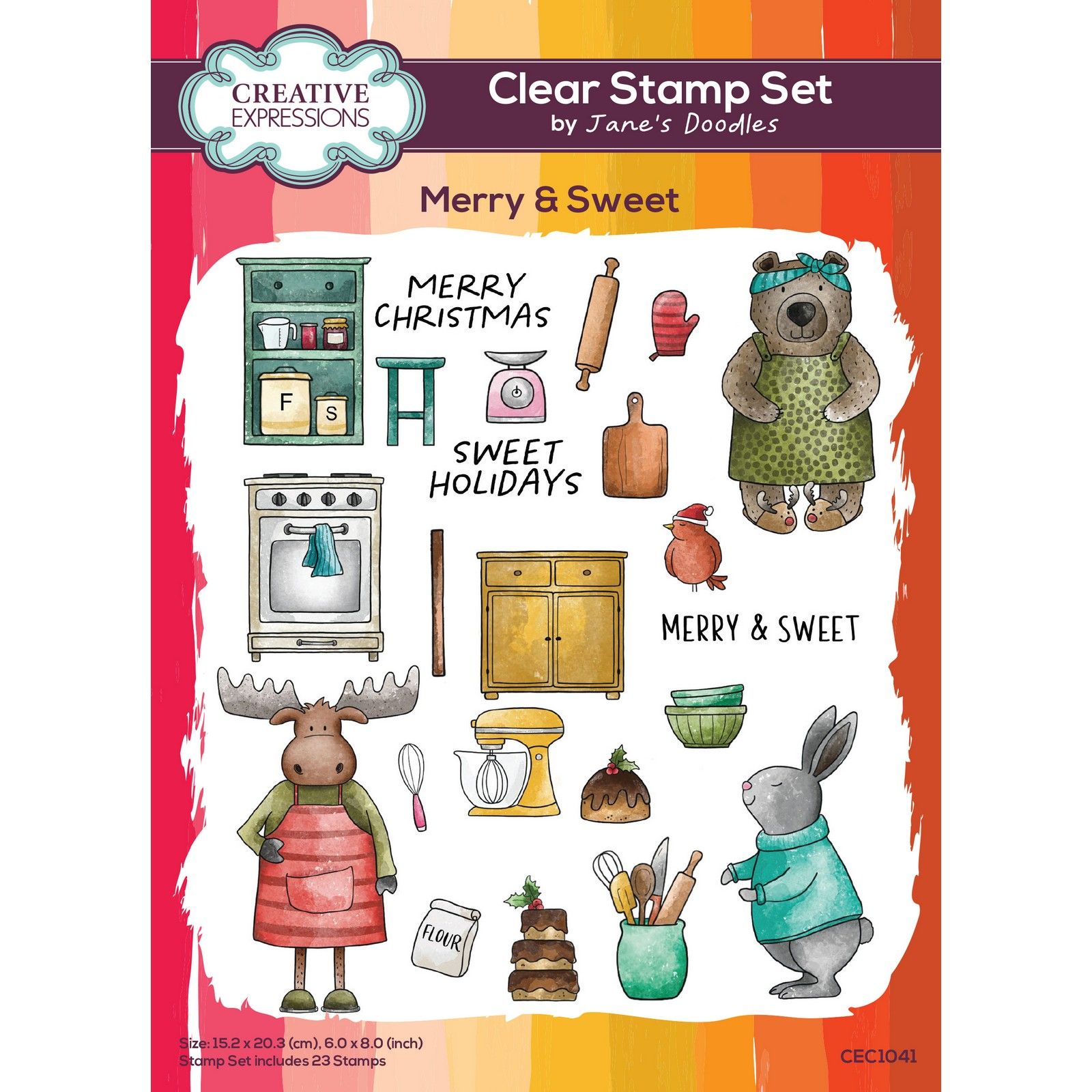 Creative Expressions • Jane's Doodles Clear Stamp Merry & Sweet