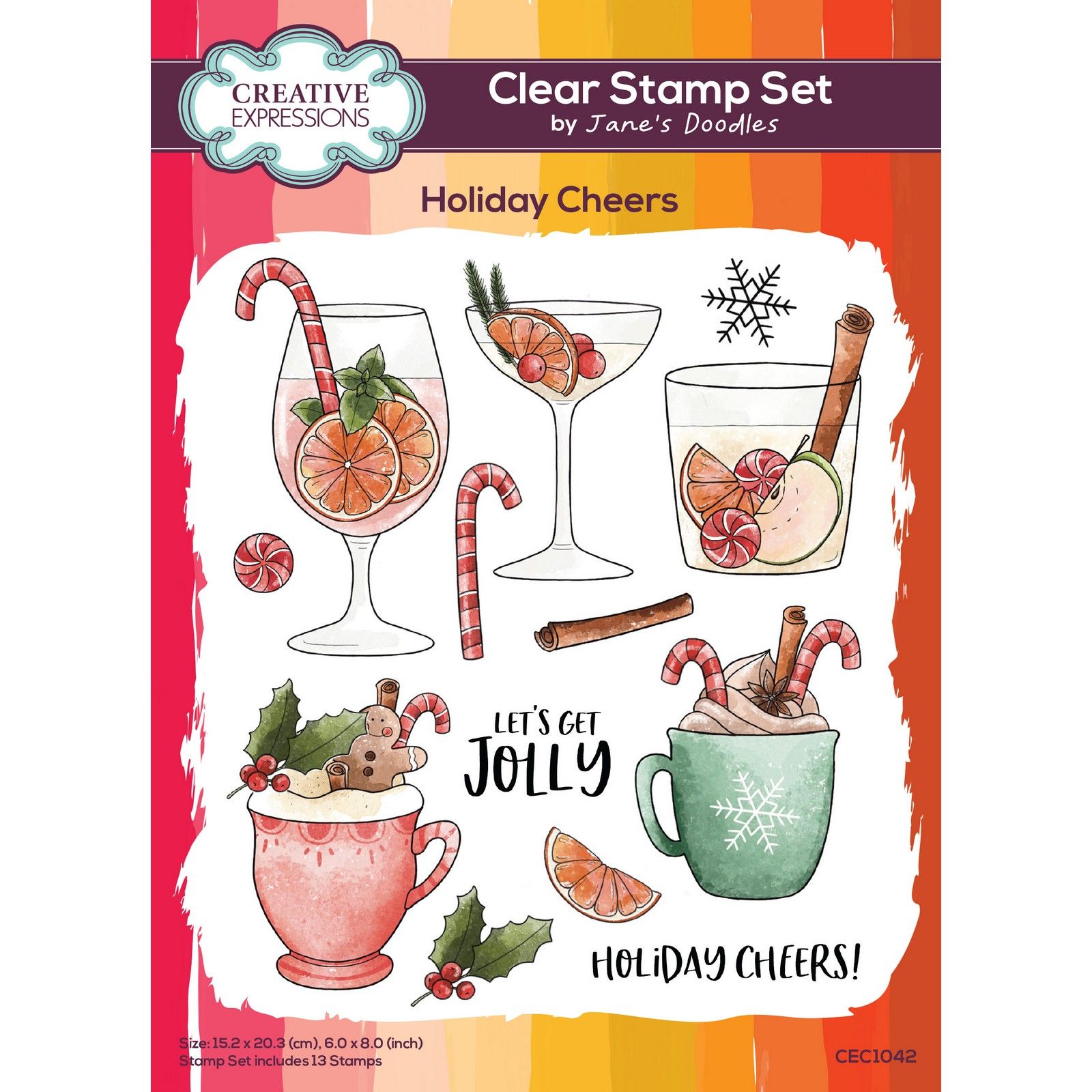 Creative Expressions • Jane's Doodles Clear Stamp Holiday Cheers