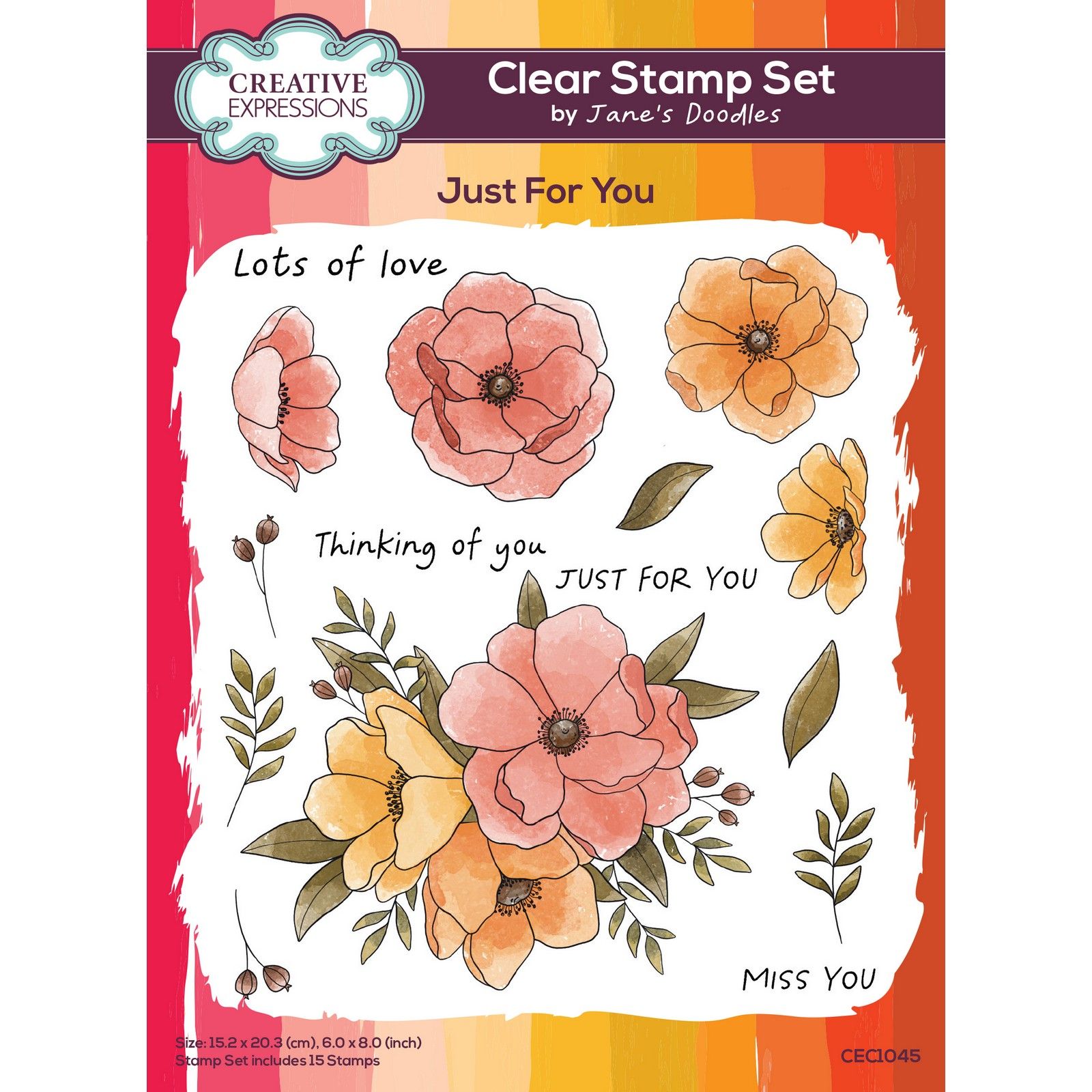 Creative Expressions • Jane's Doodles Clear Stamp Set Just for You