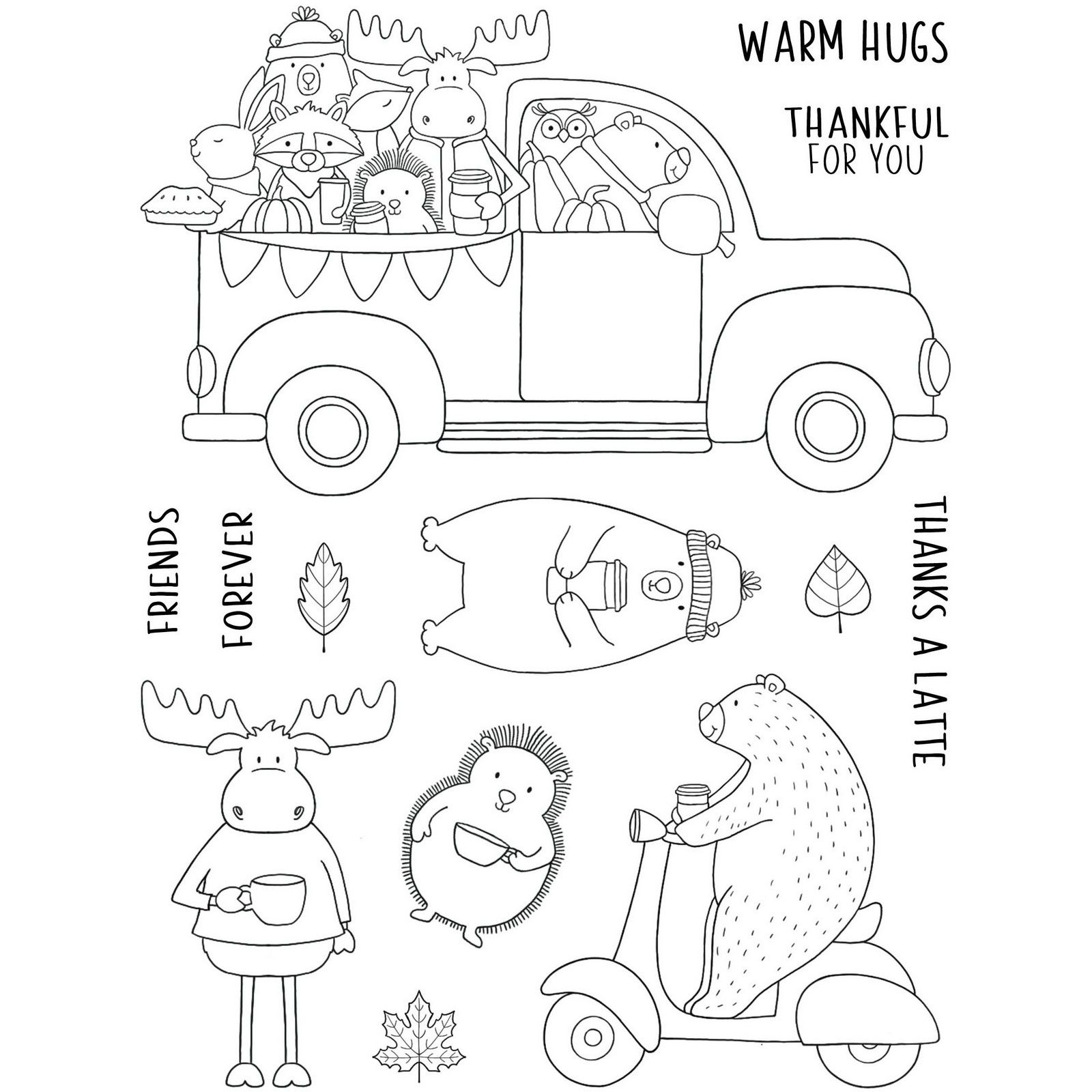 Creative Expressions • Jane's Doodles Sellos Transparentes Warm Hugs