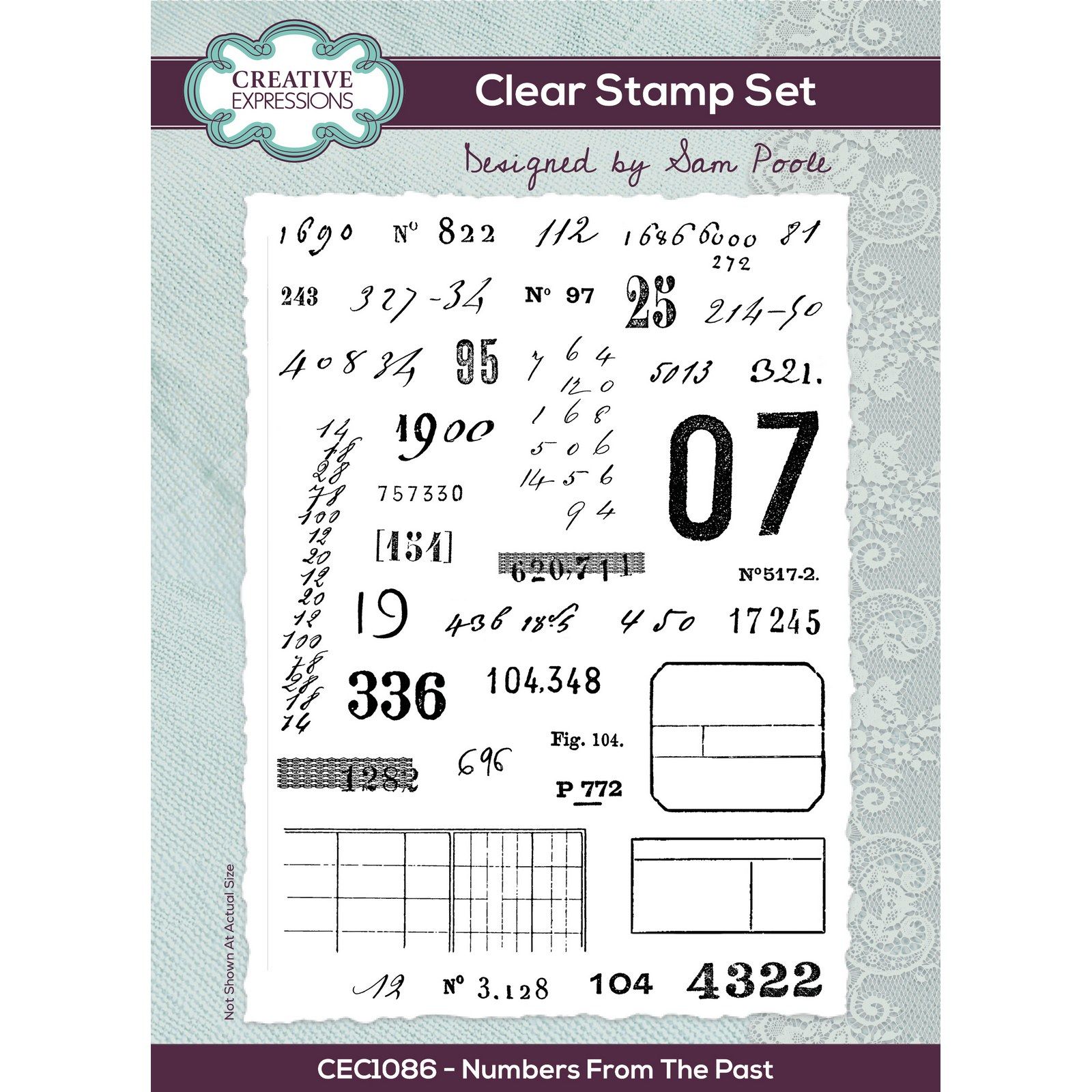 Creative Expressions • Clear Stamp Set Numbers From The Past