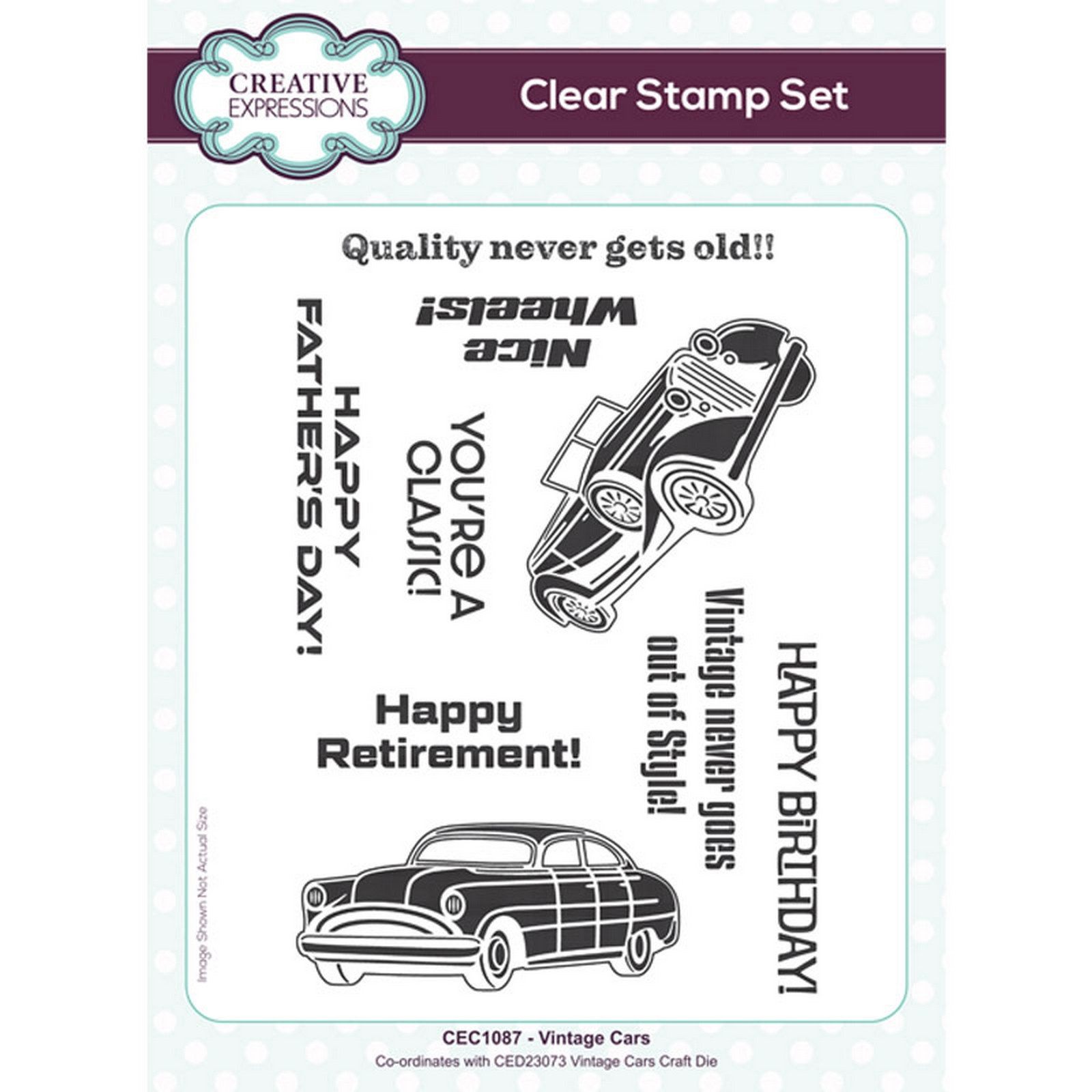 Creative Expressions • Clear Stamp Set Vintage Cars
