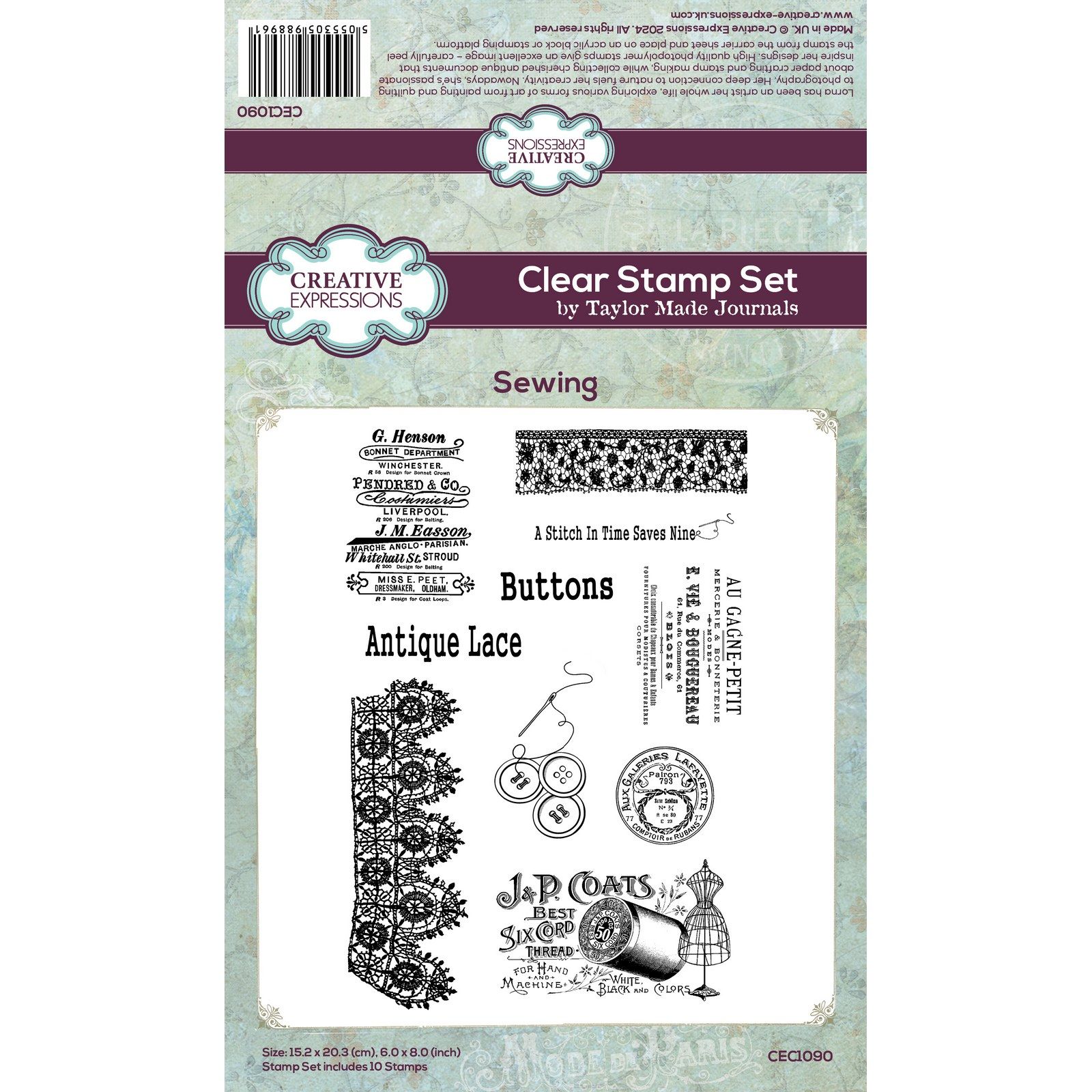 Creative Expressions • Clear Stamp Set Sewing