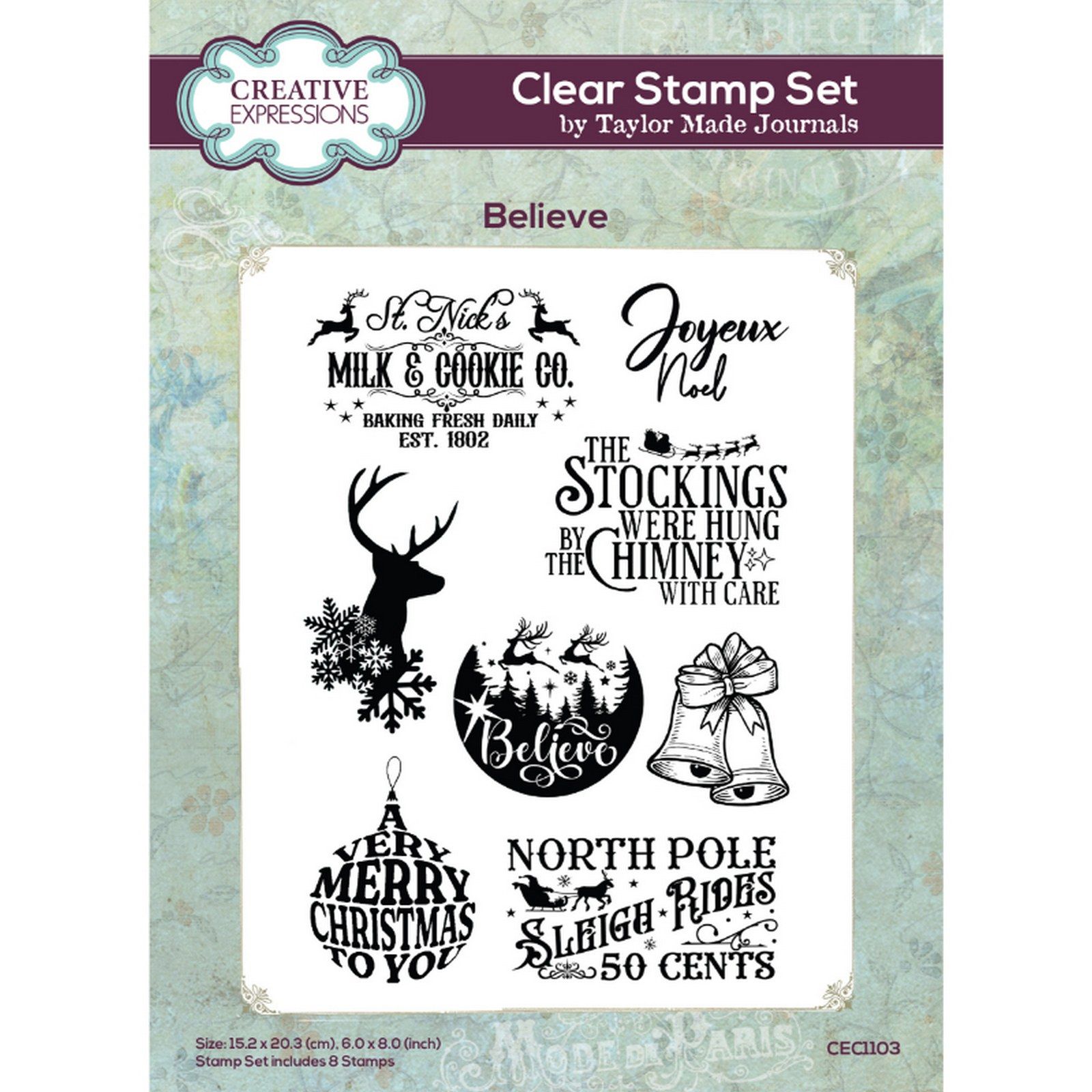 Creative Expressions • Taylor Made Journals Clear Stamp Set Believe 