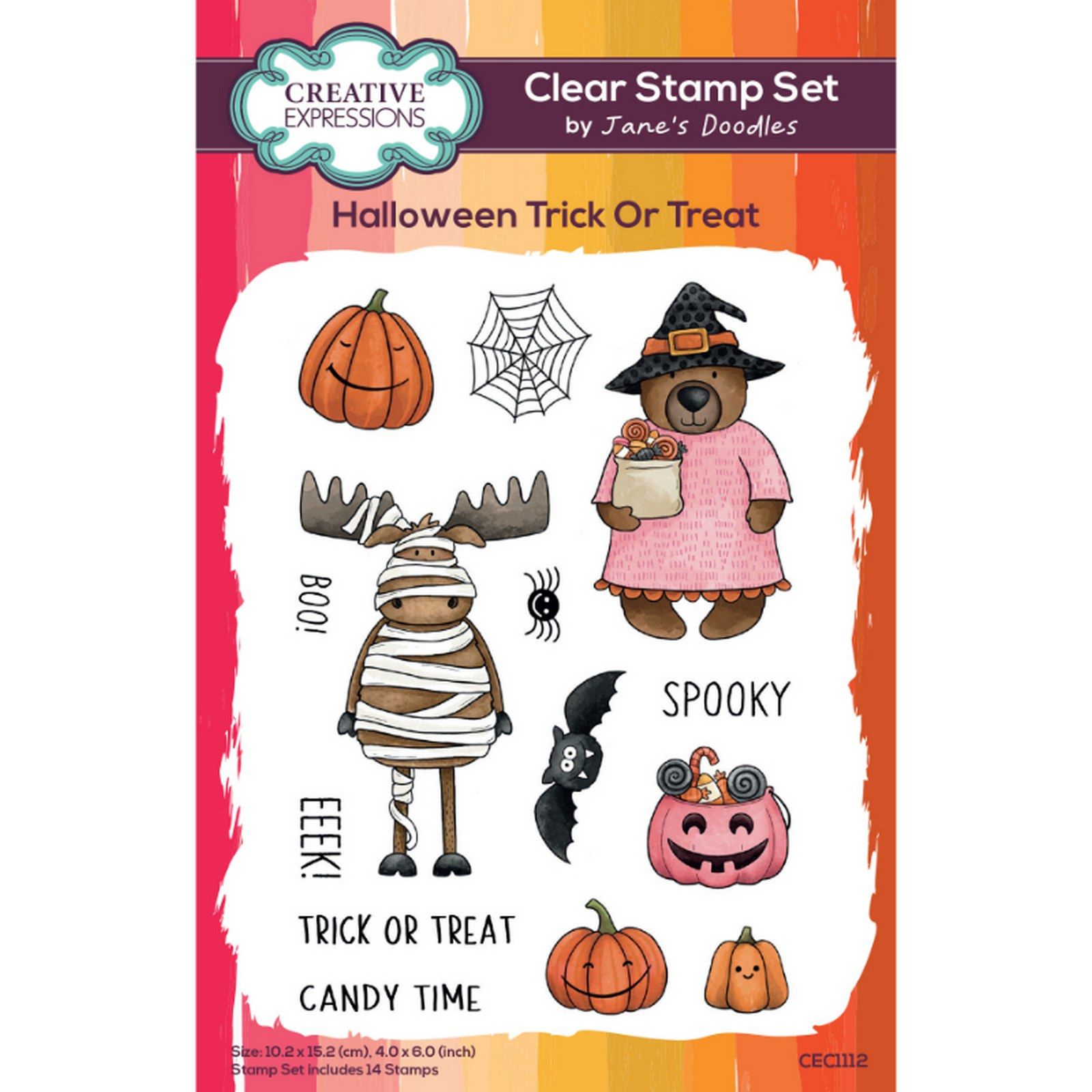 Creative Expressions • Jane's Doodles Clear Stamp Set Halloween Trick or Treat