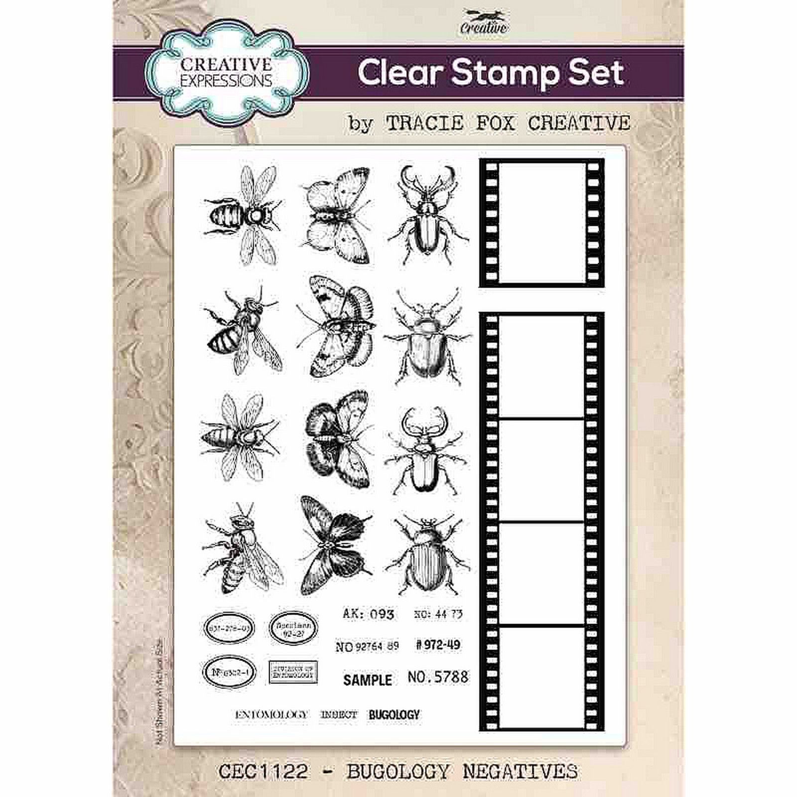 Creative Expressions • Tracie Fox Bugology Negatives 6 in x 8 in Clear Stamp Set