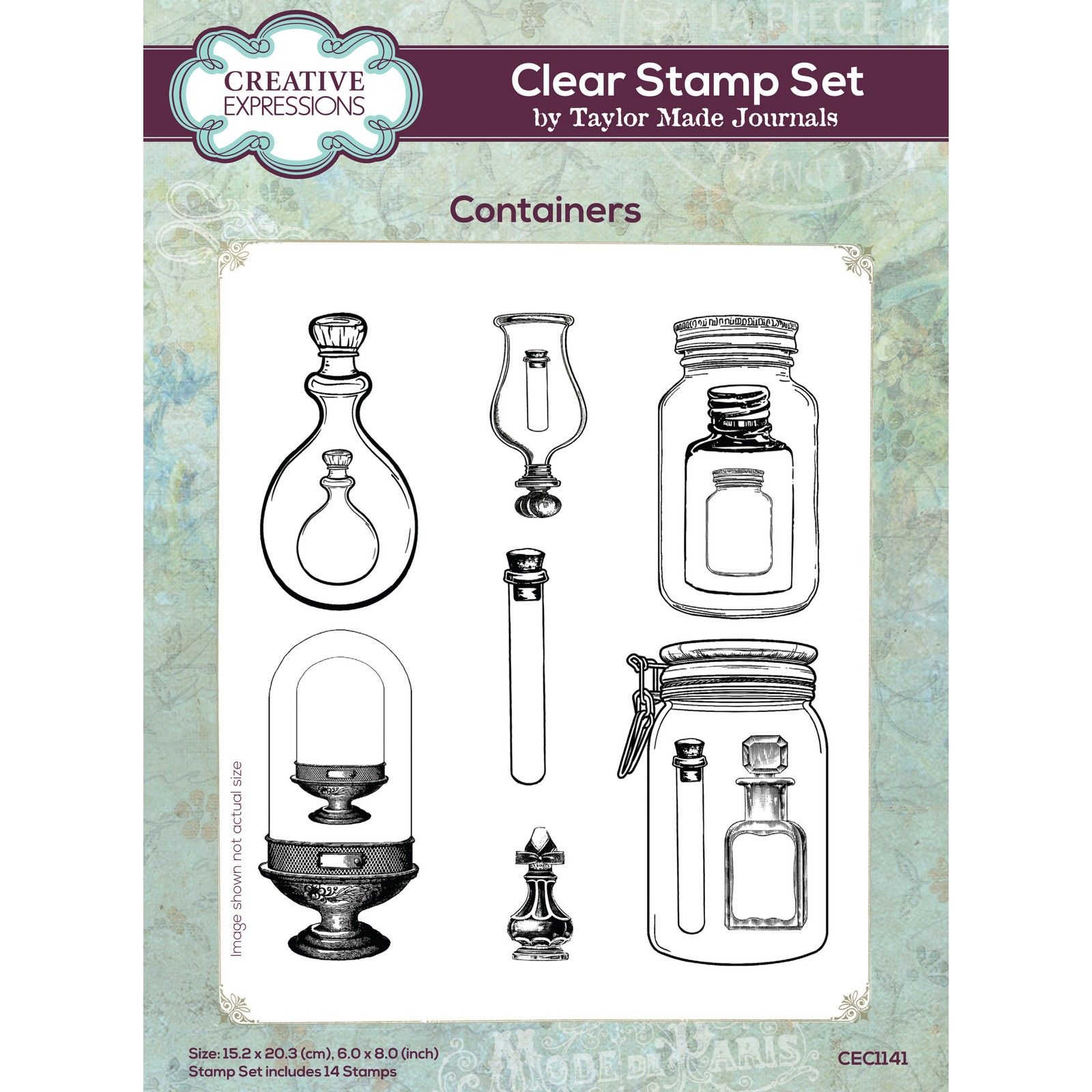 Creative Expressions • Taylor Made Journals Containers Clear Stamp Set