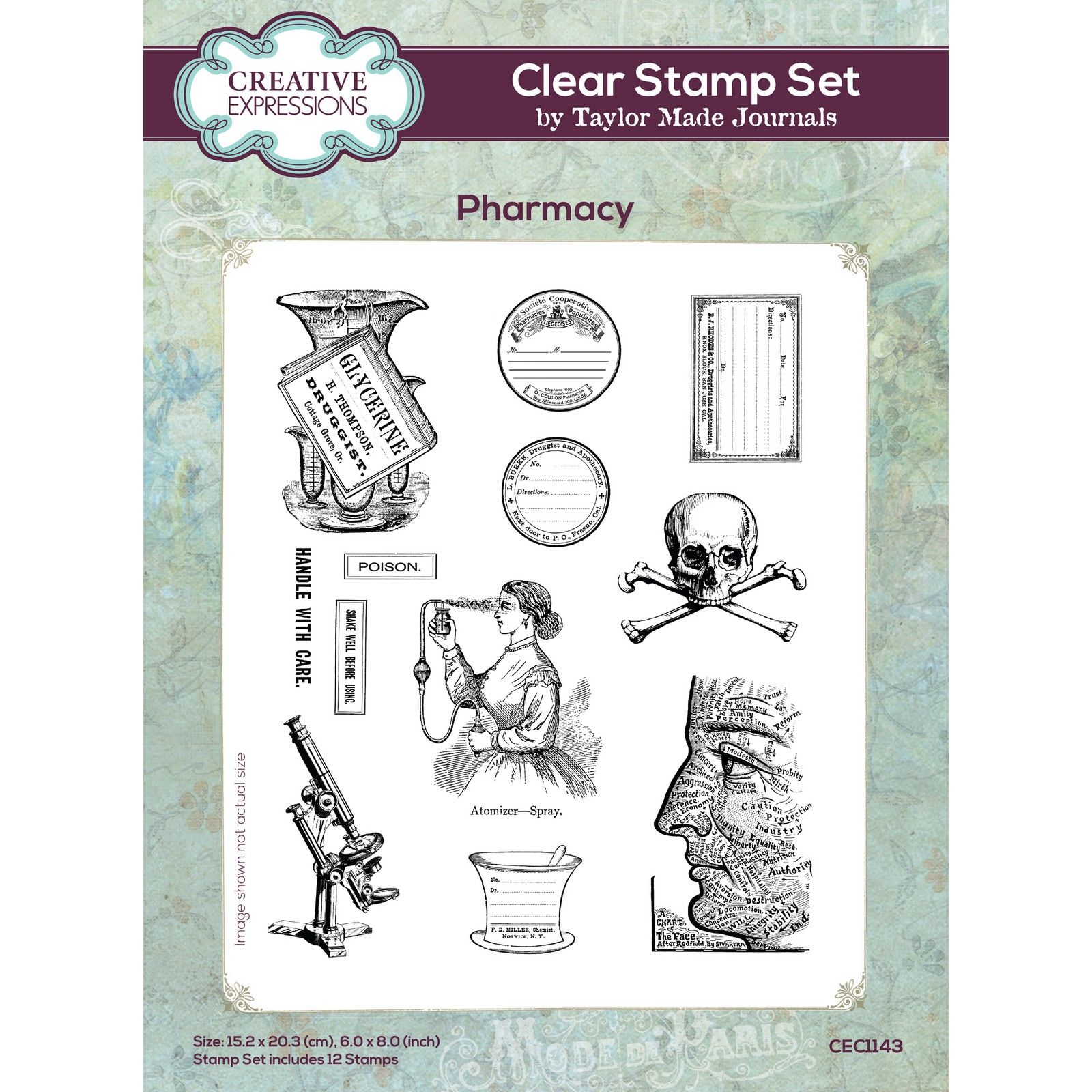 Creative Expressions • Taylor Made Journals Pharmacy Clear Stamp Set