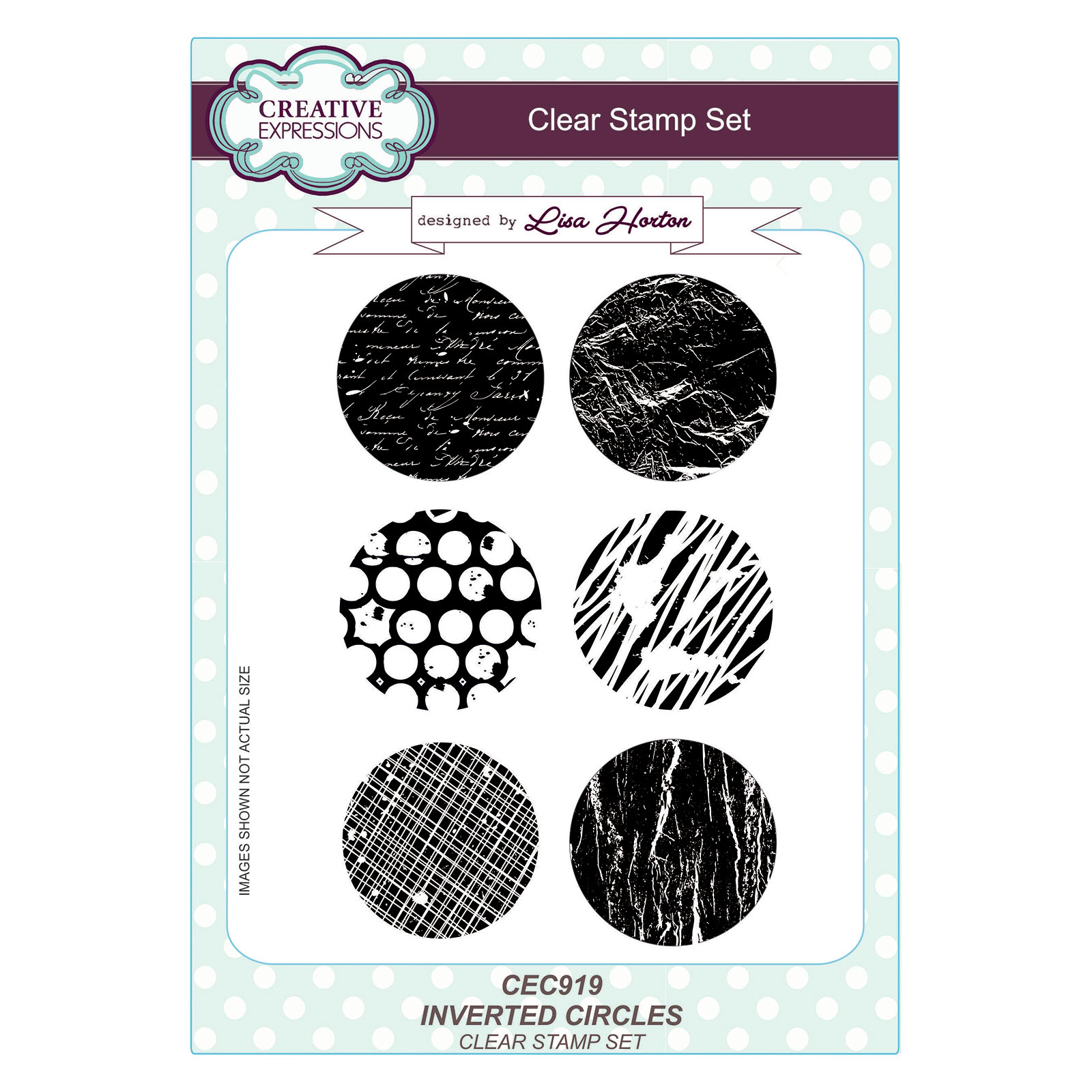 Creative Expressions • Artist trading clear stamp set A5 inverted circle