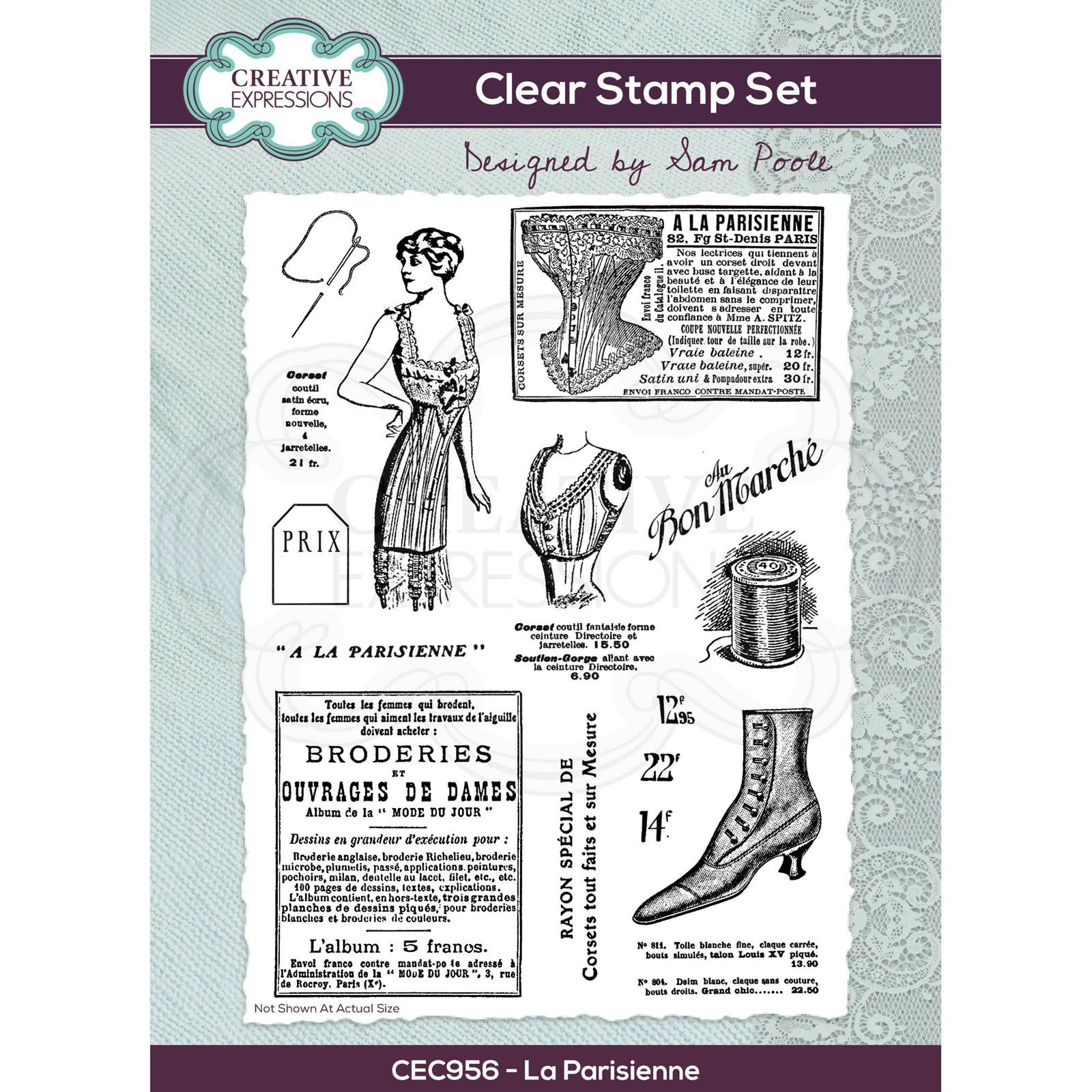 Creative Expressions • Clear stamp set La Parisienne A5