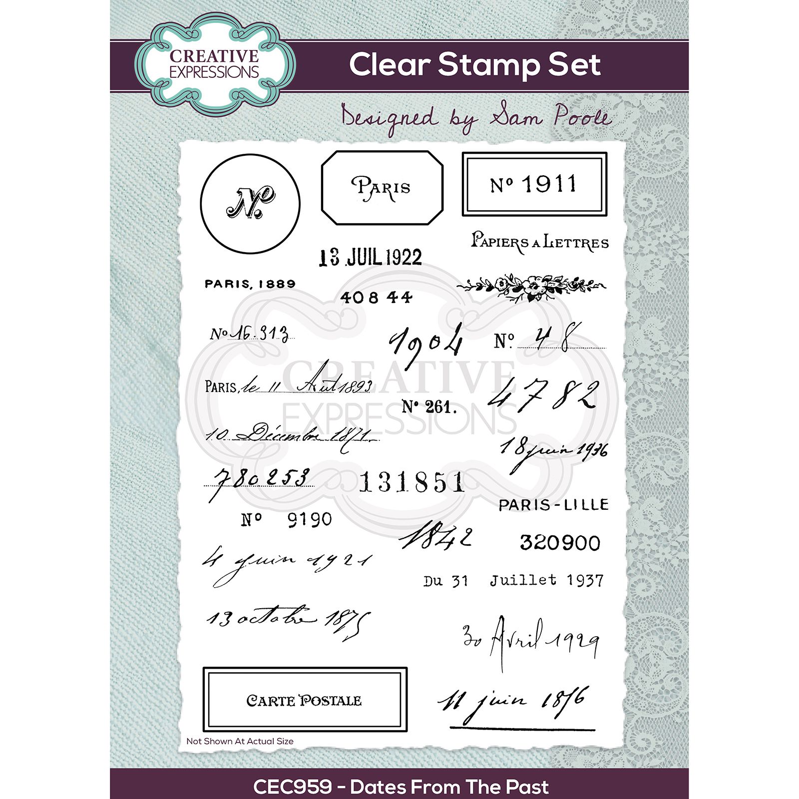 Creative Expressions • Clear stamp set Dateert uit het verleden