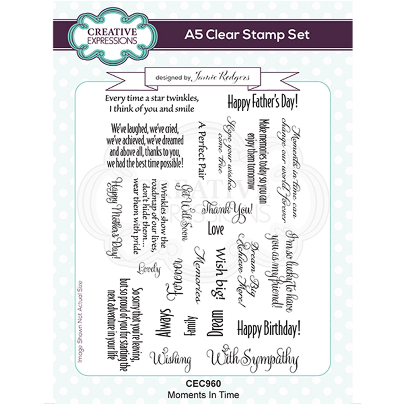 Creative Expressions • Clear stamp set Moments in time