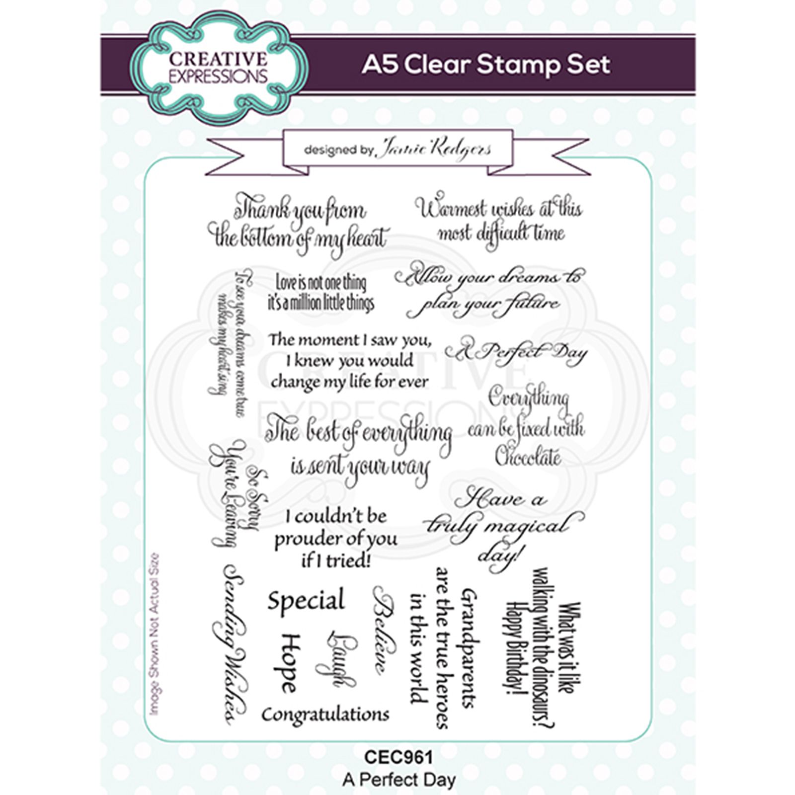 Creative Expressions • Clear stamp set Een perfecte dag