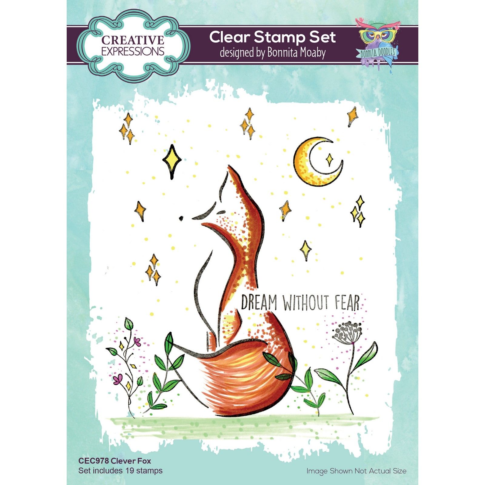 Creative Expressions • Clear stamp set Clever fox