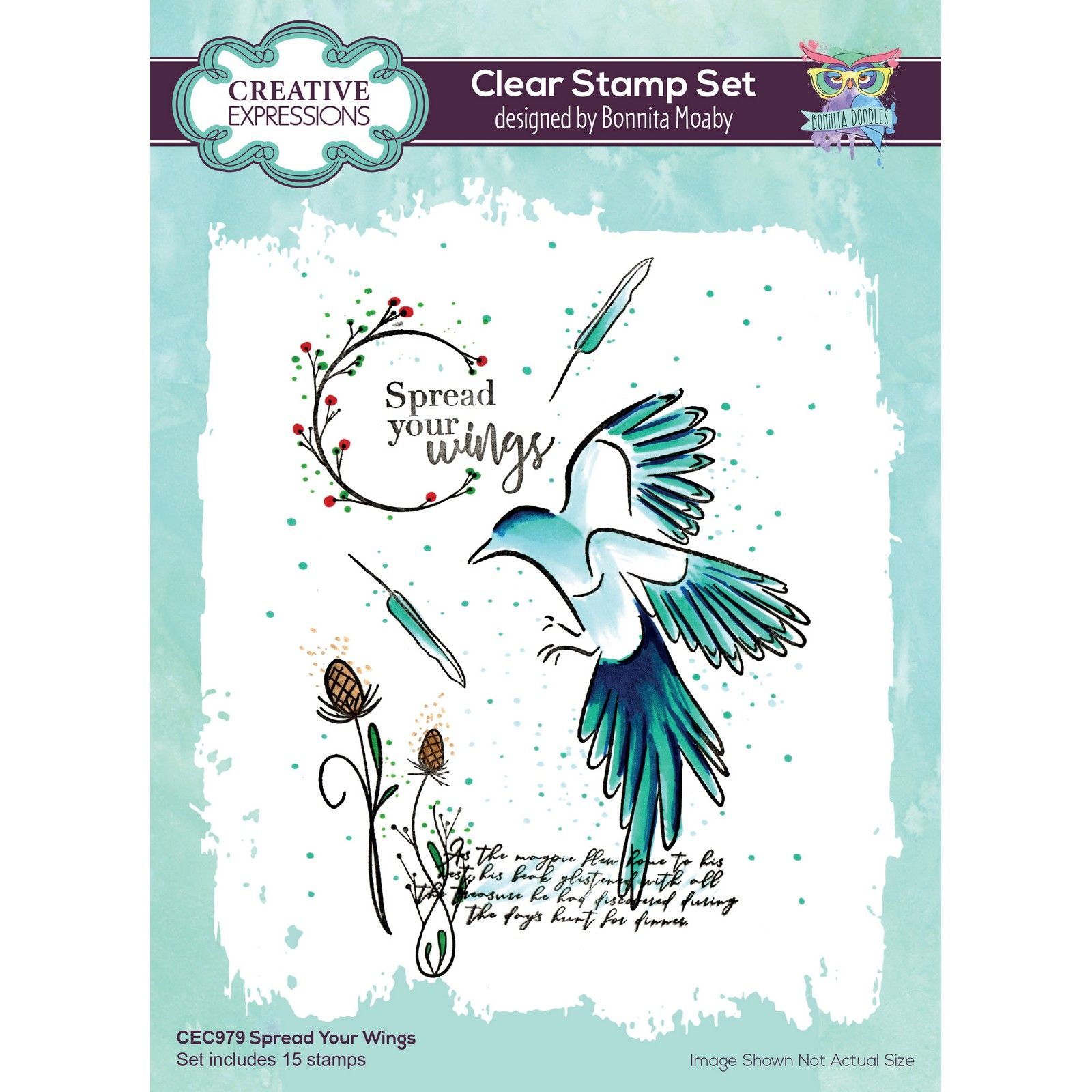 Creative Expressions • Clear stamp set Spread your wings