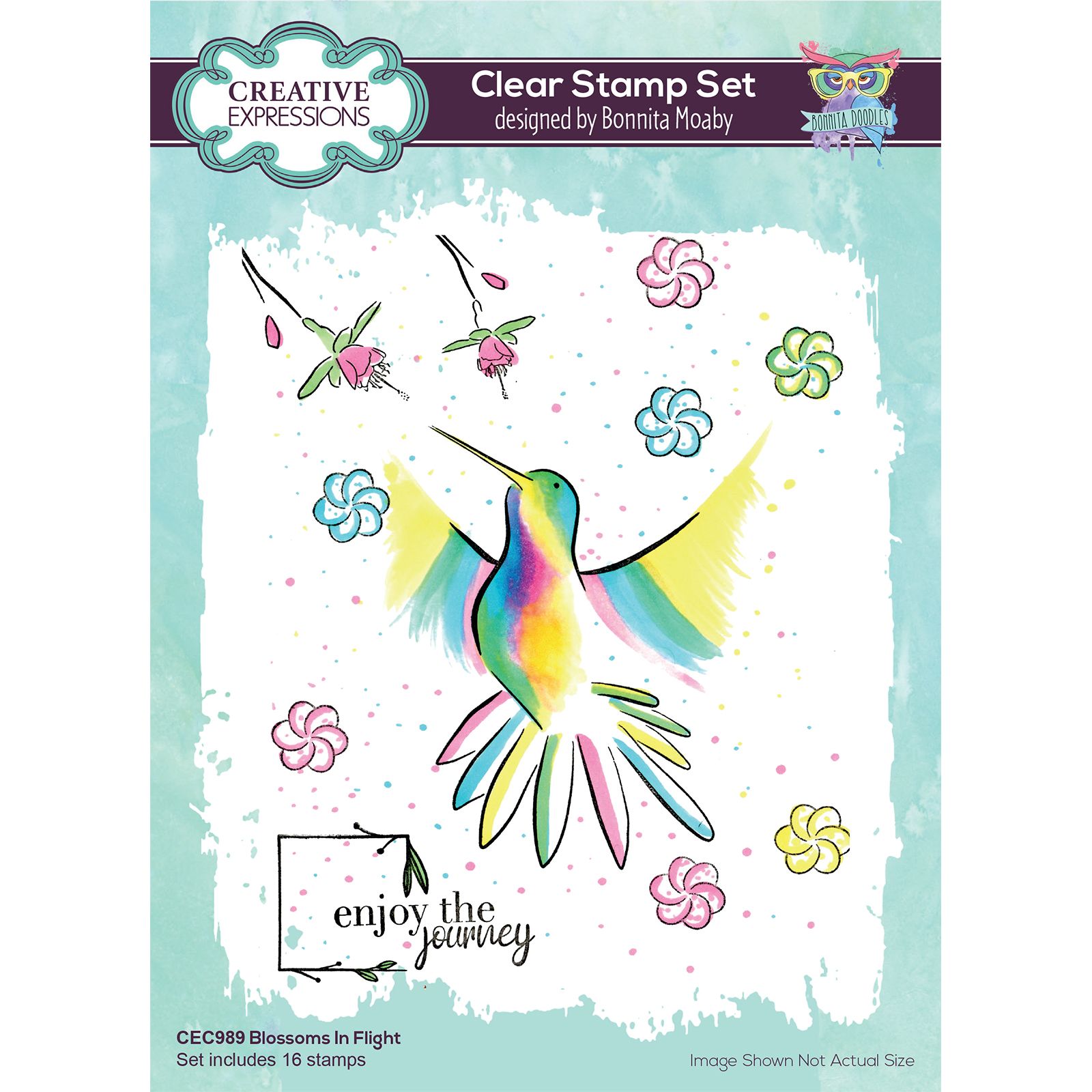 Creative Expressions • Clear stamp set A5 Blossoms in flight