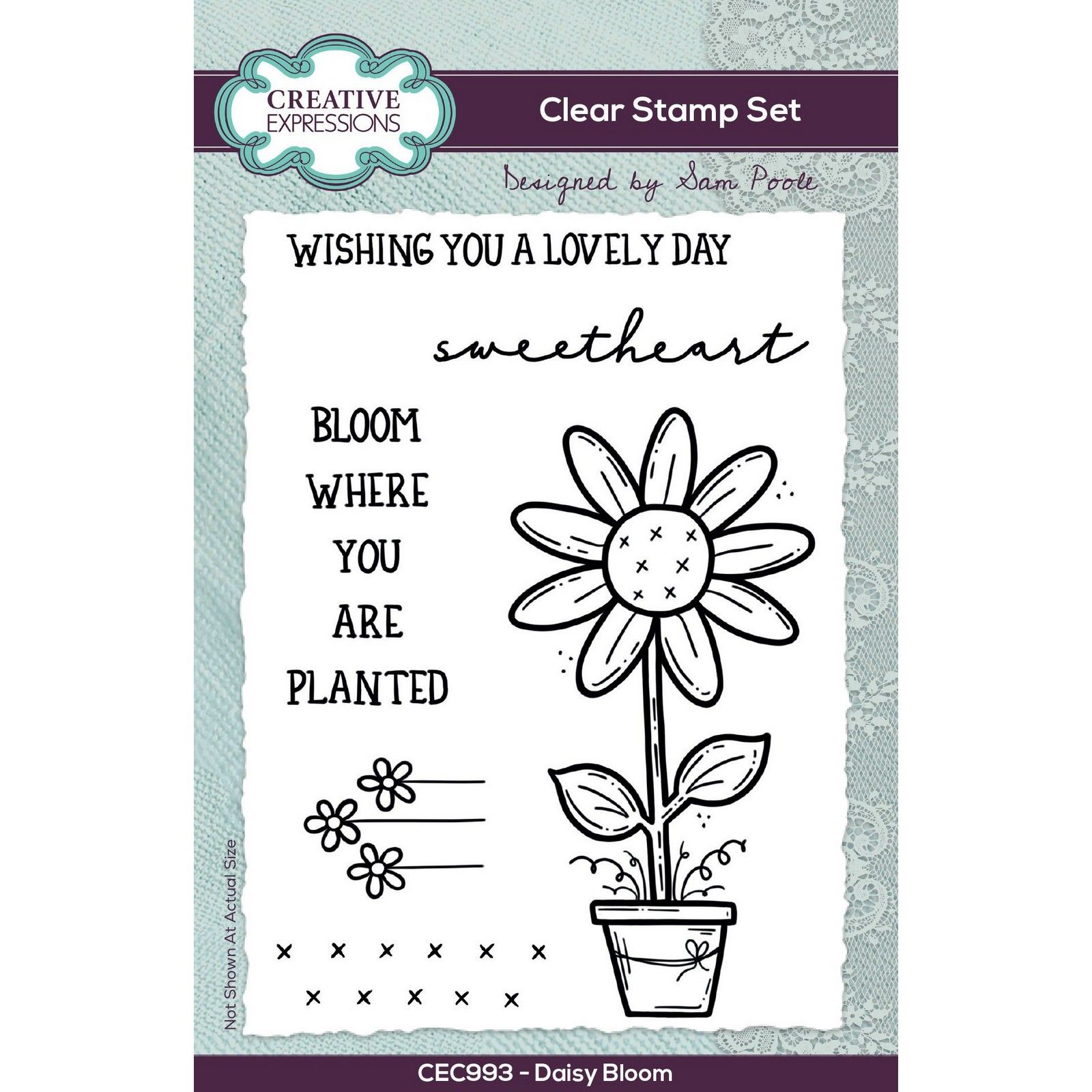 Creative Expressions A5 Clear Stamp Set - Flower Journaling