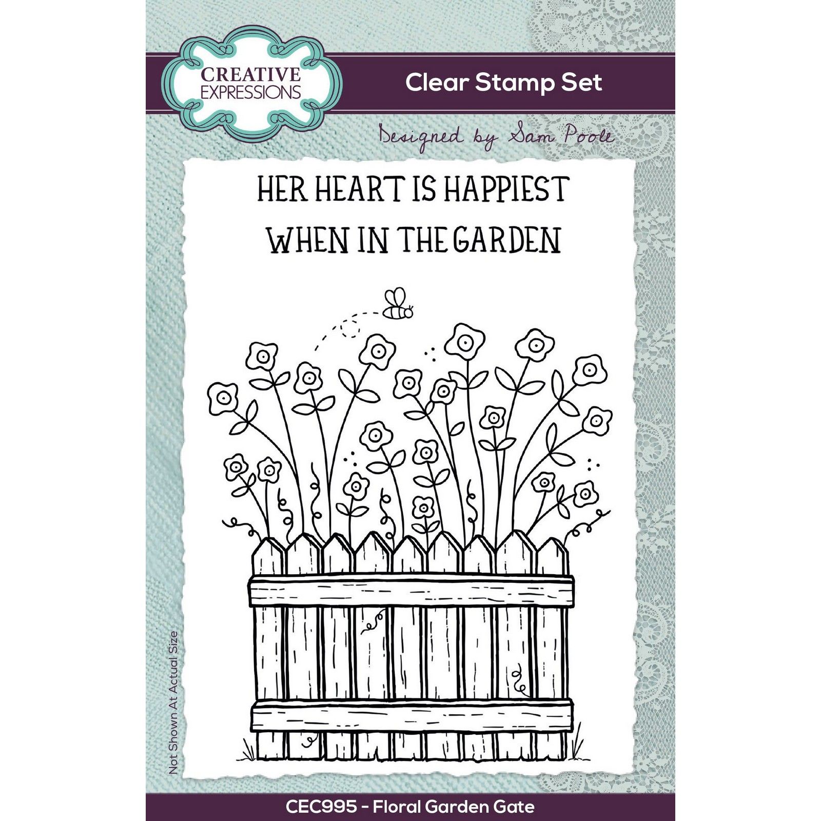 Creative Expressions • Clear Stamp Set Floral Garden Gate 15,24x10,16cm 3pieces