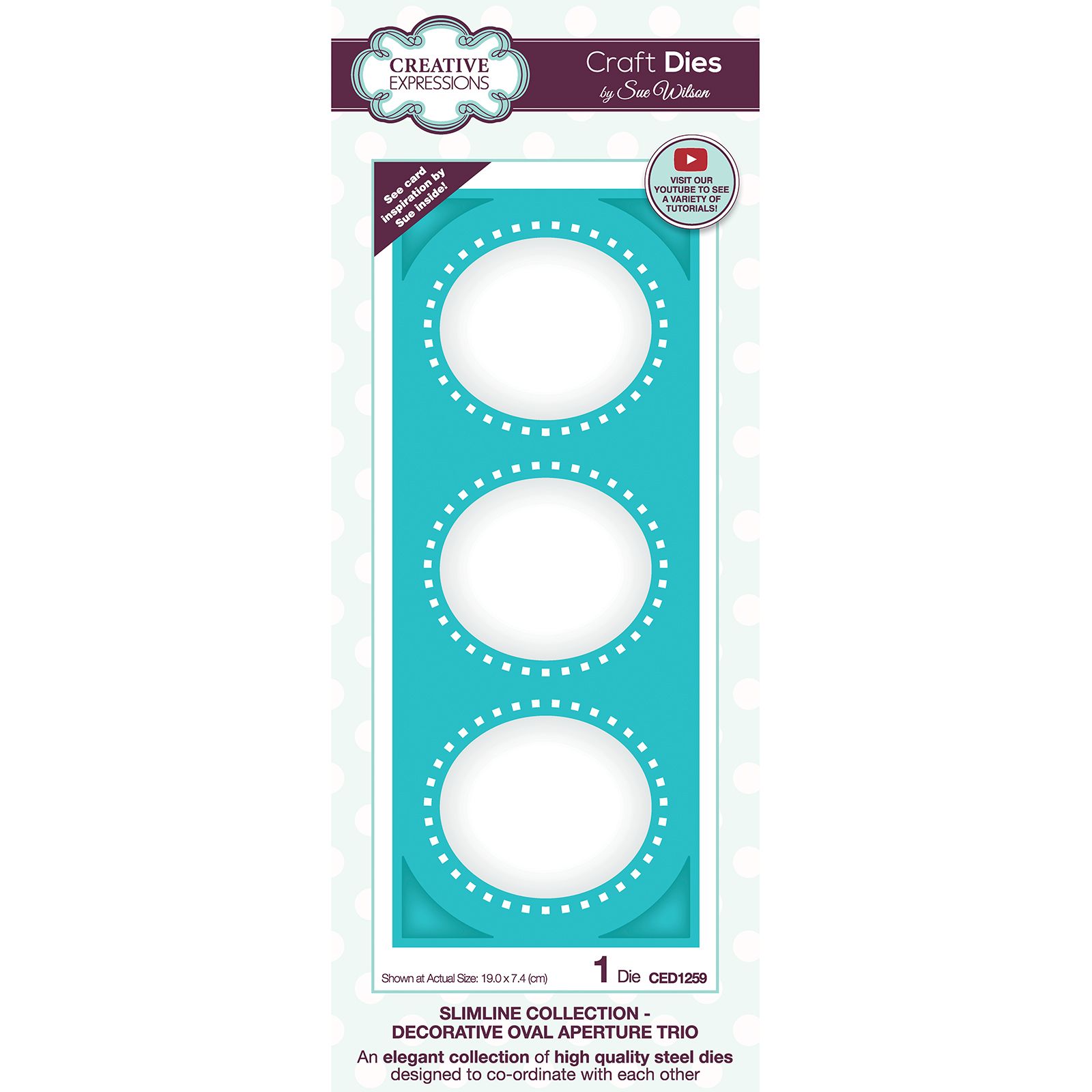 Creative Expressions • Craft die slimline Decorative oval aperture trio