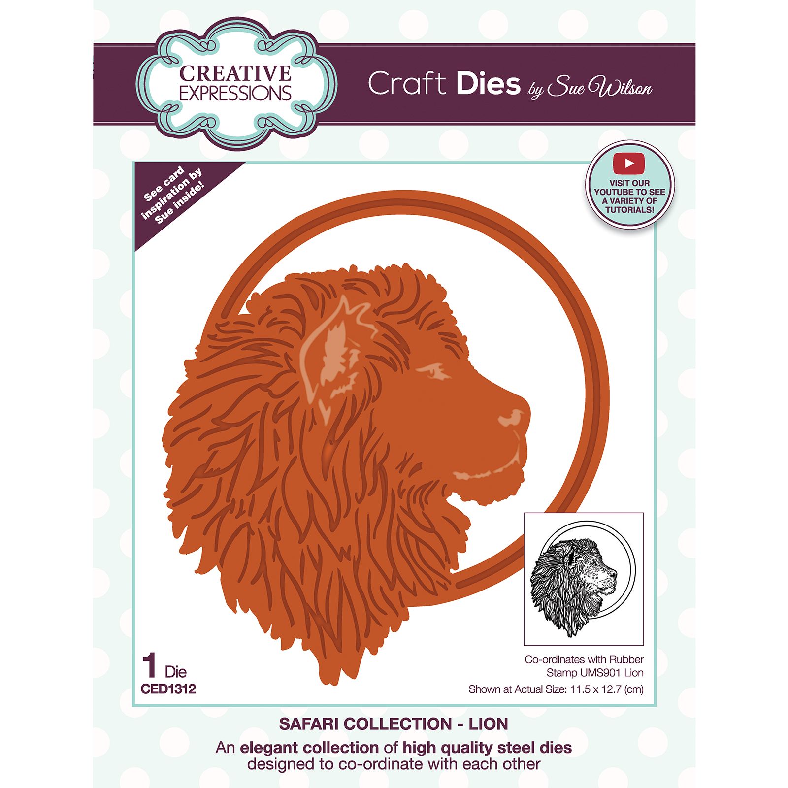 Creative Expressions • Craft die safari collection Leeuw