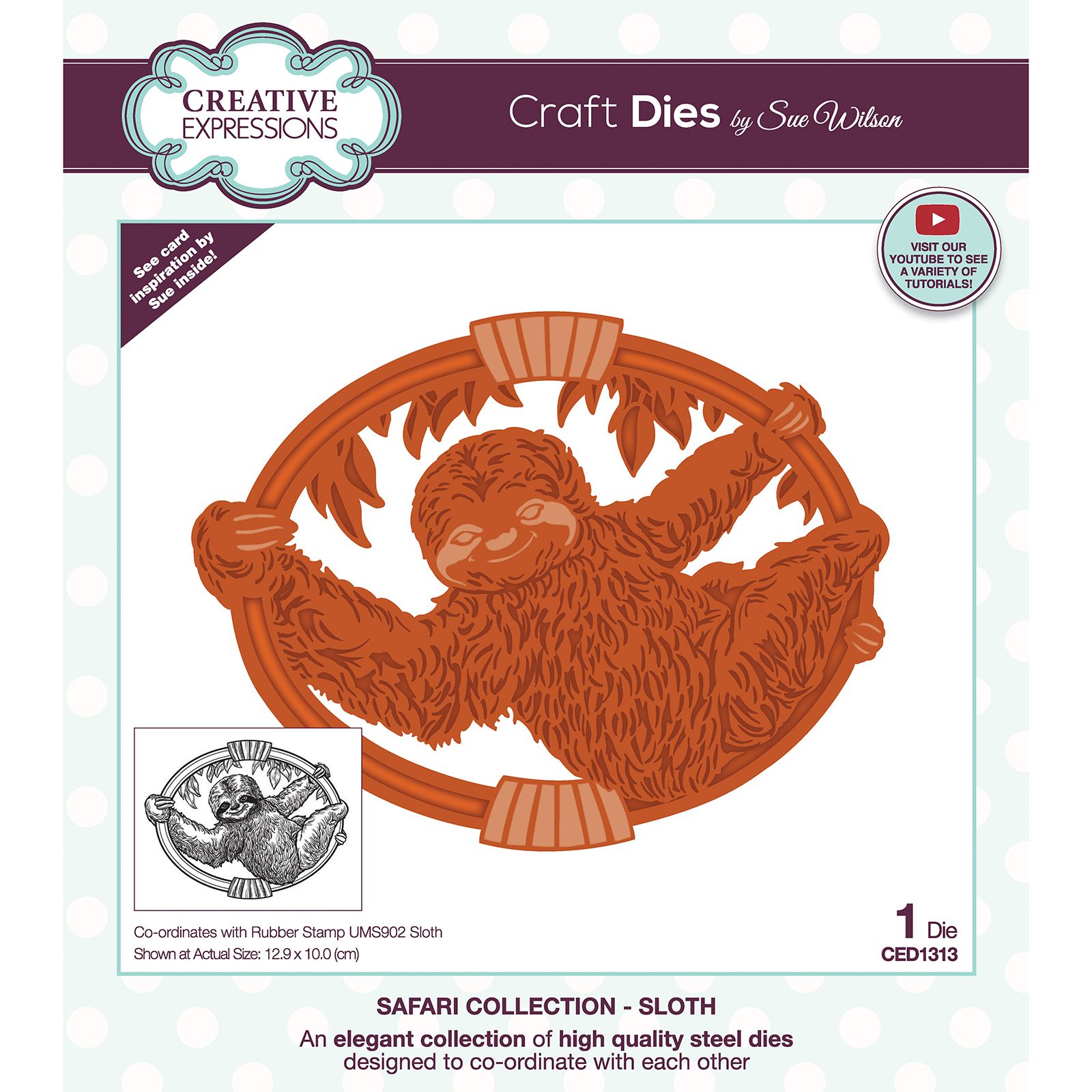 Creative Expressions • Craft die safari collection Bradipo