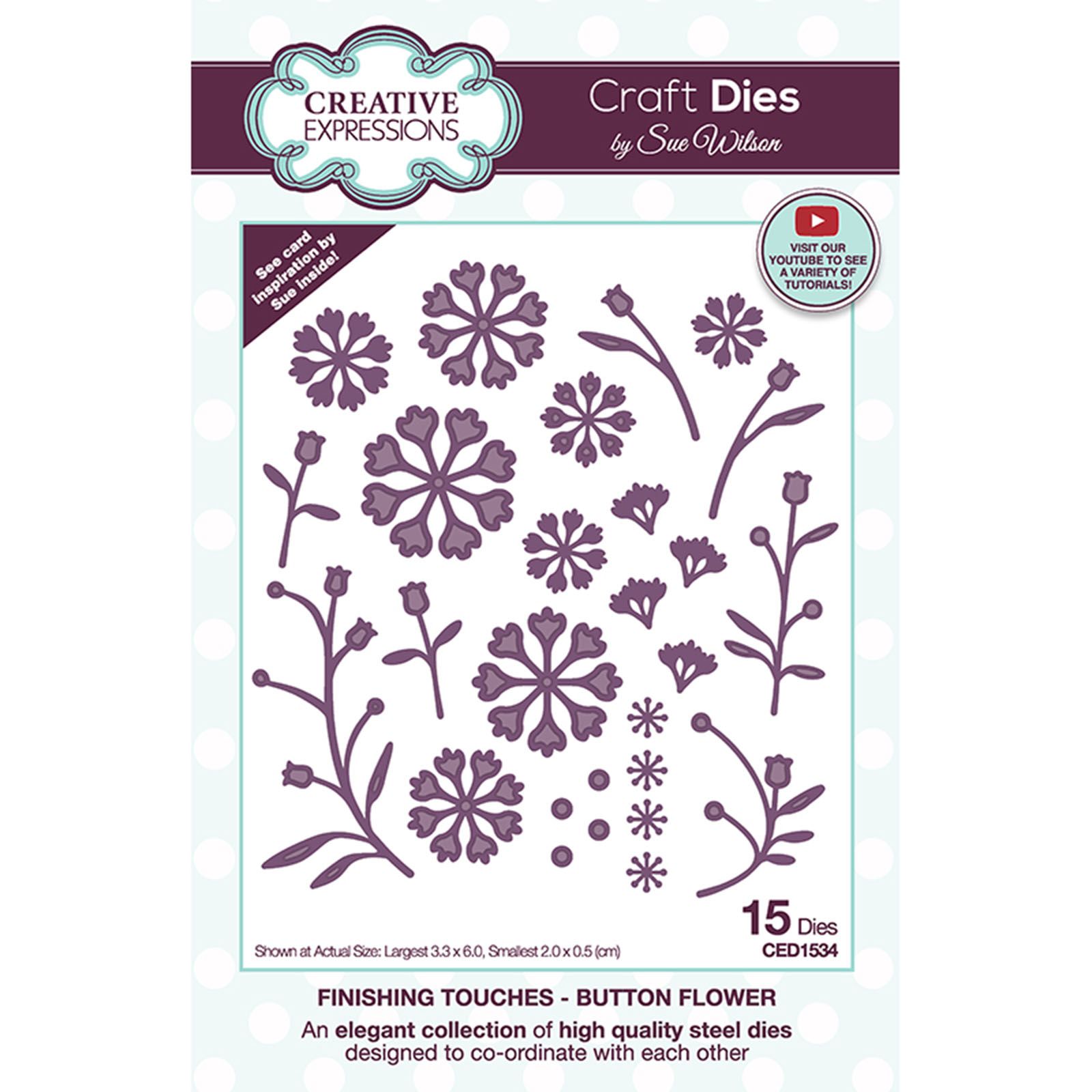 Creative Expressions • Craft die finishing touches Button flower 