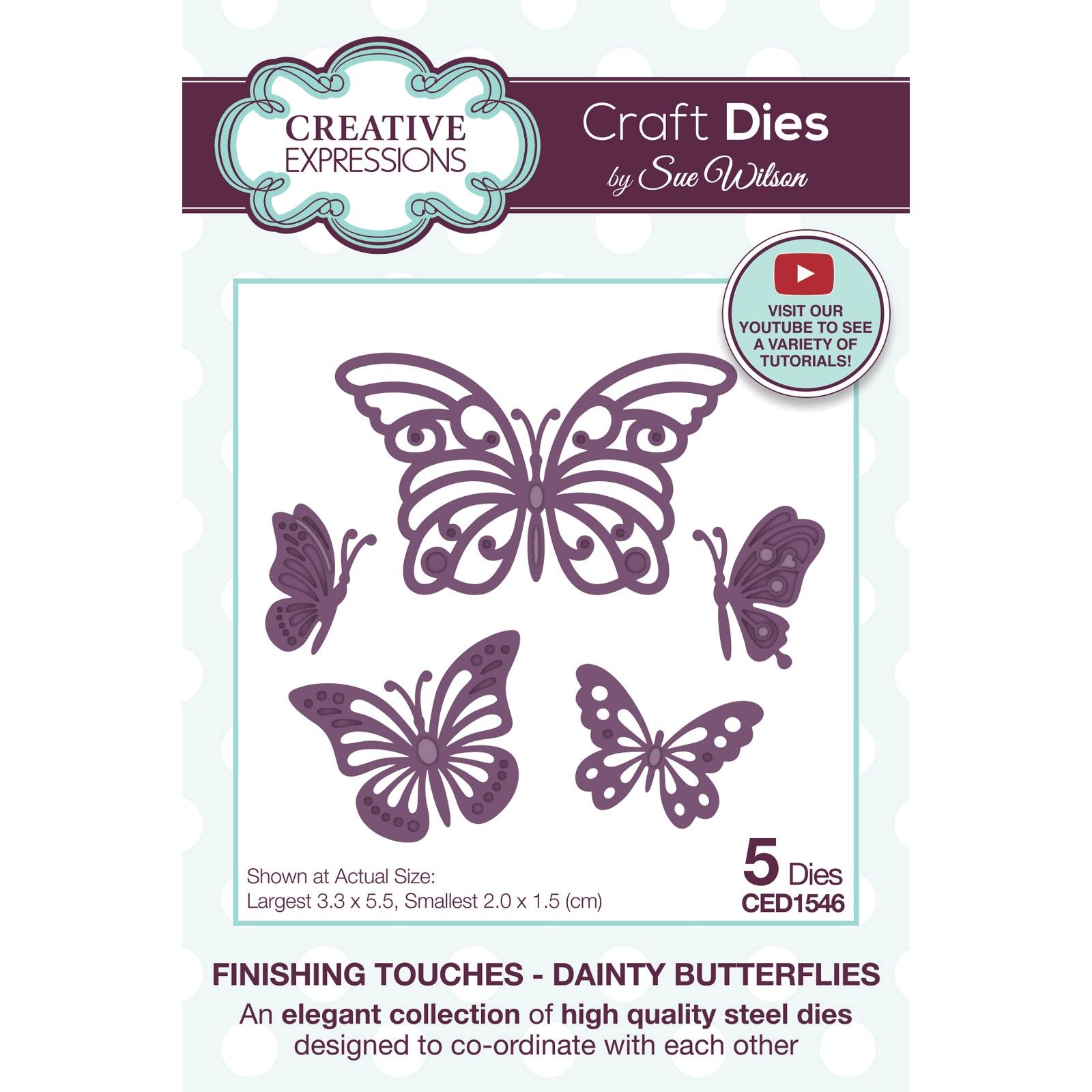 Creative Expressions • Finishing Touches Craft Die Dainty Butterflies