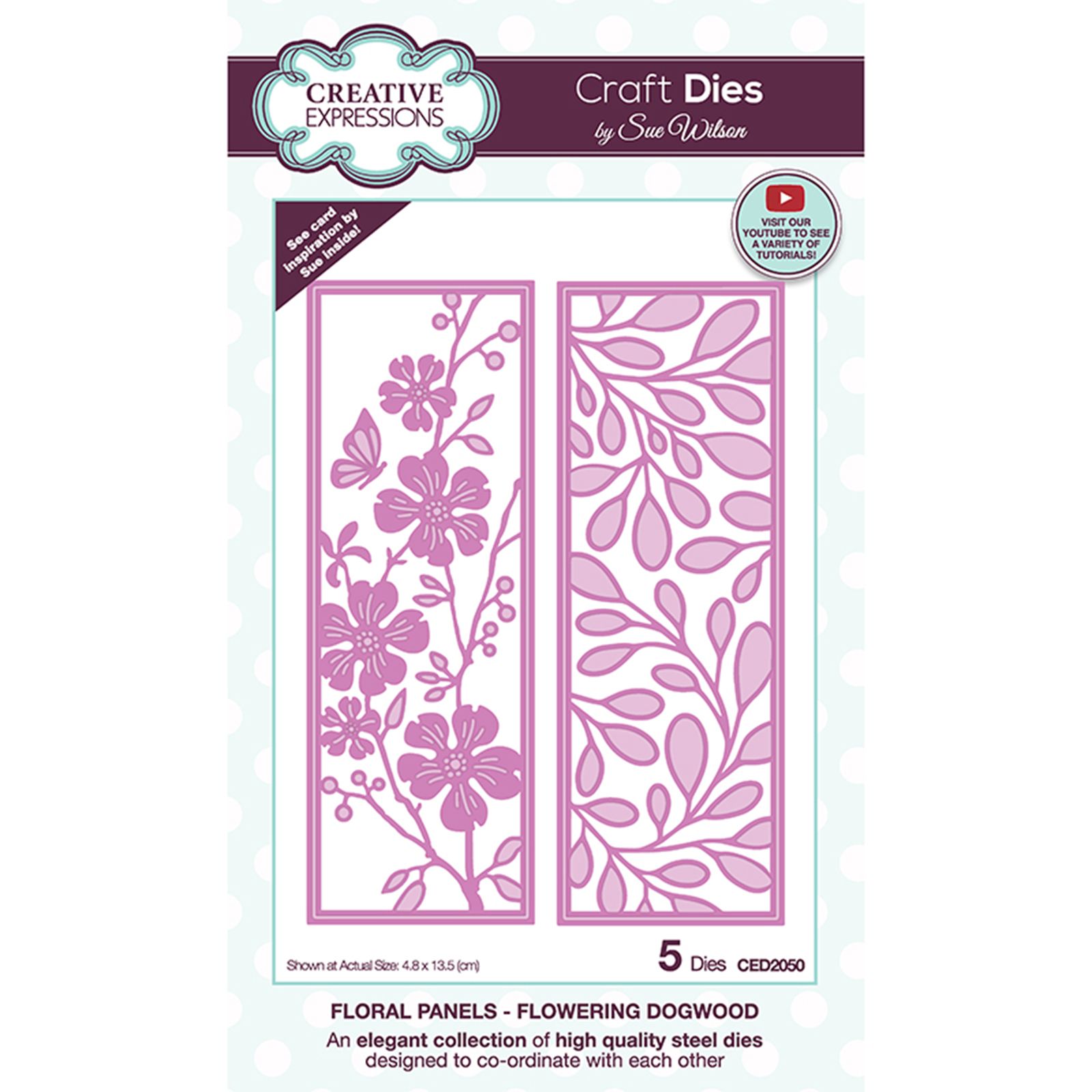 Creative Expressions • Craft die floral panels Dogwood