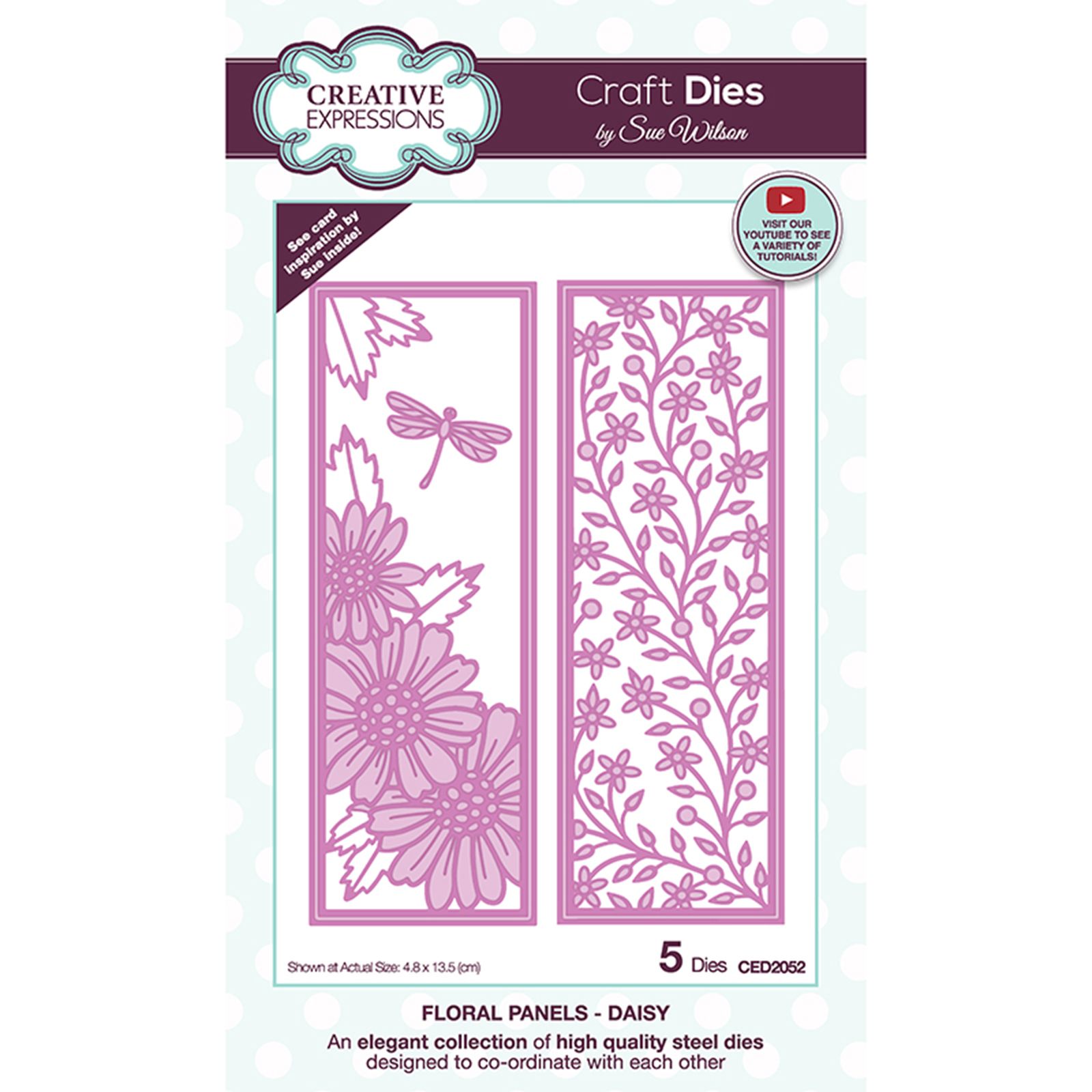 Creative Expressions • Craft die floral panels Sunflower