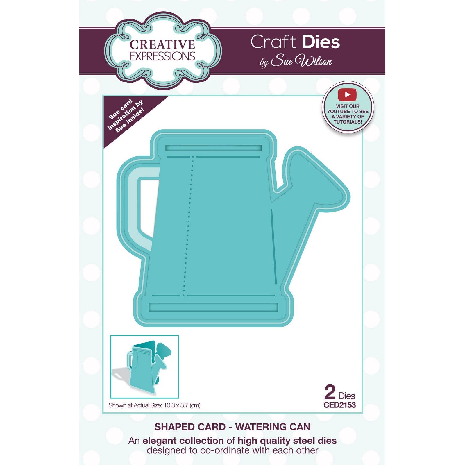 Creative Expressions • Shaped cards craft die Watering can