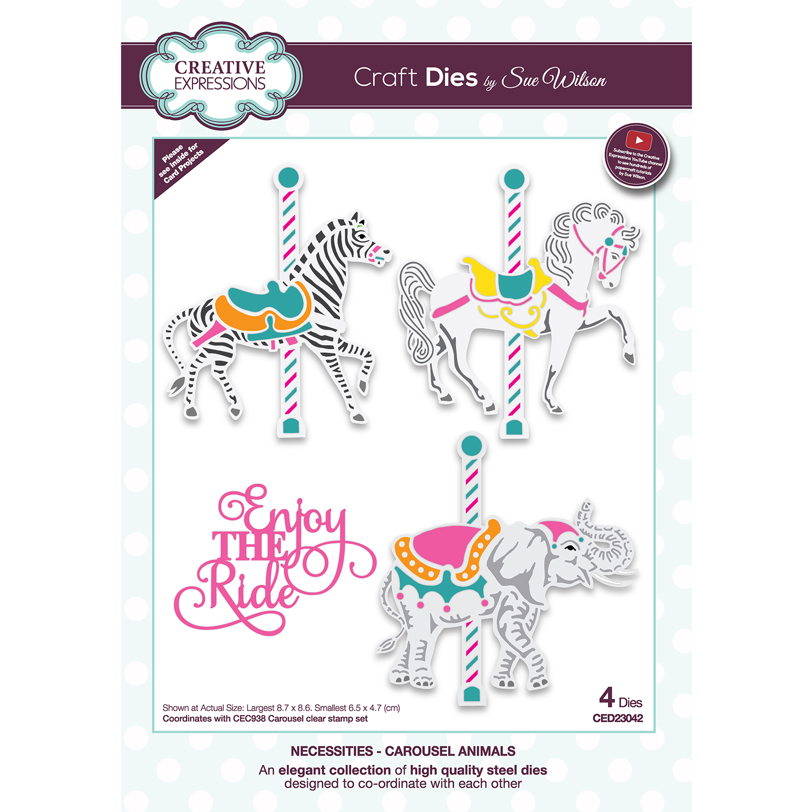 Creative Expressions • Necessities craft die Carousel animals