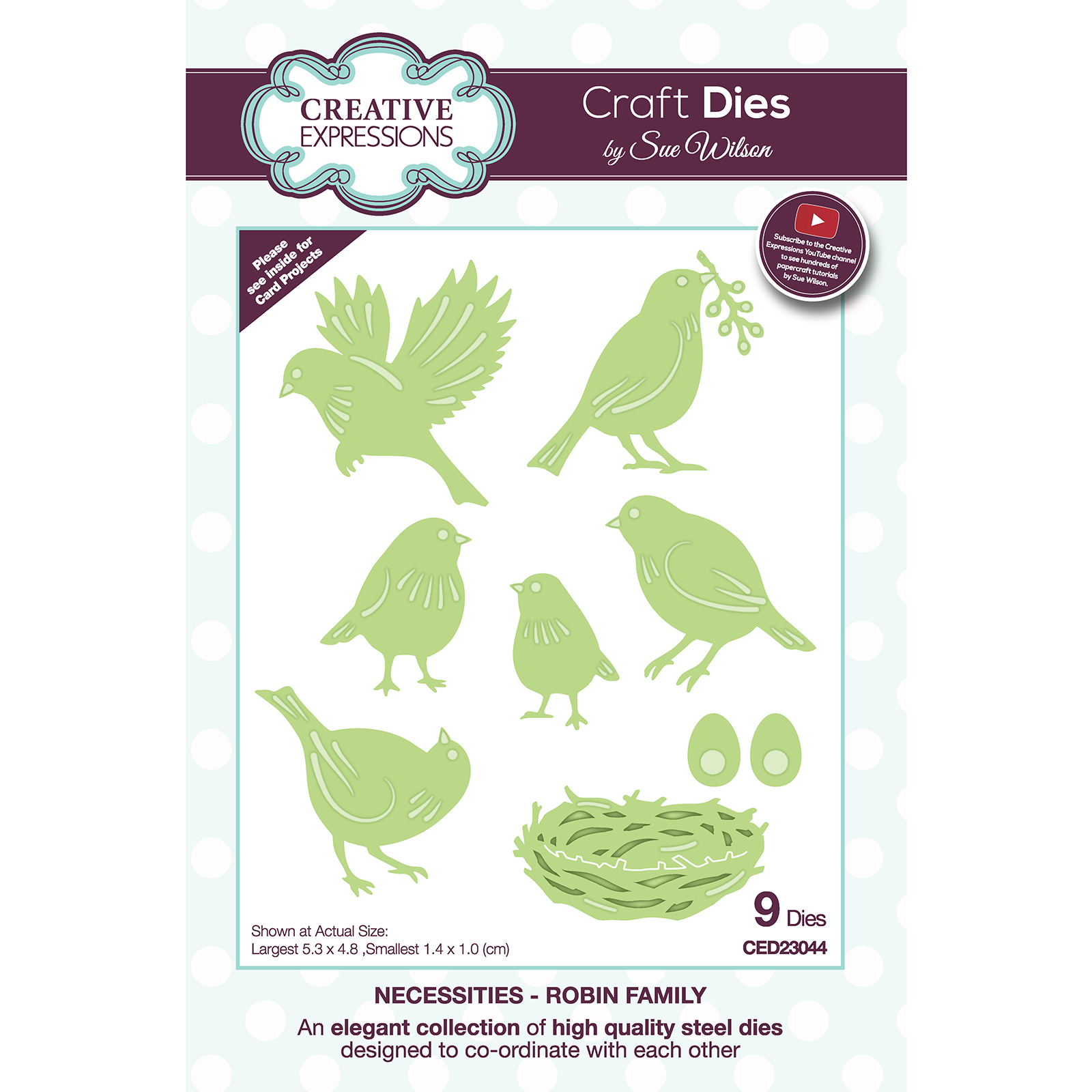 Creative Expressions • Necessities craft die Robin family