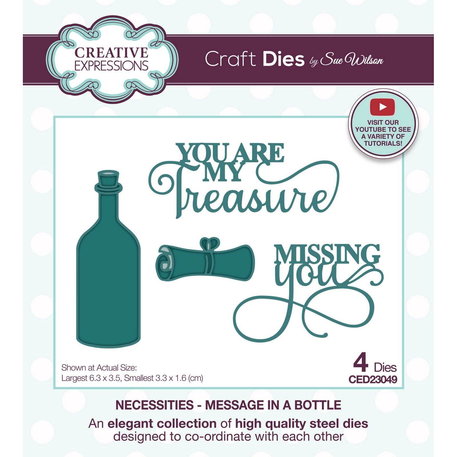 Creative Expressions • Necessities Matrice de Découpe Message In A Bottle