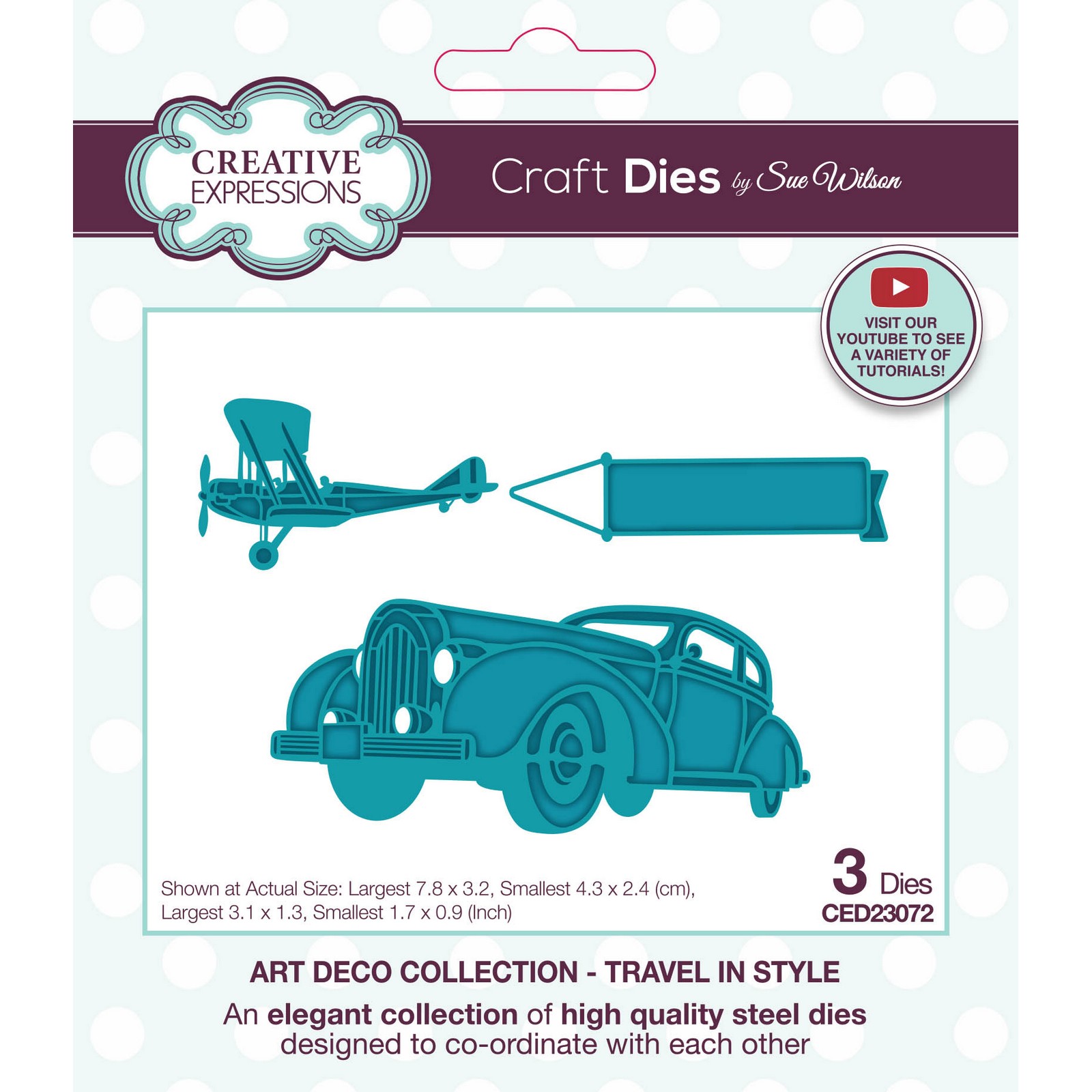 Creative Expressions • Sue Wilson Art Deco Craft Die Travel In Style