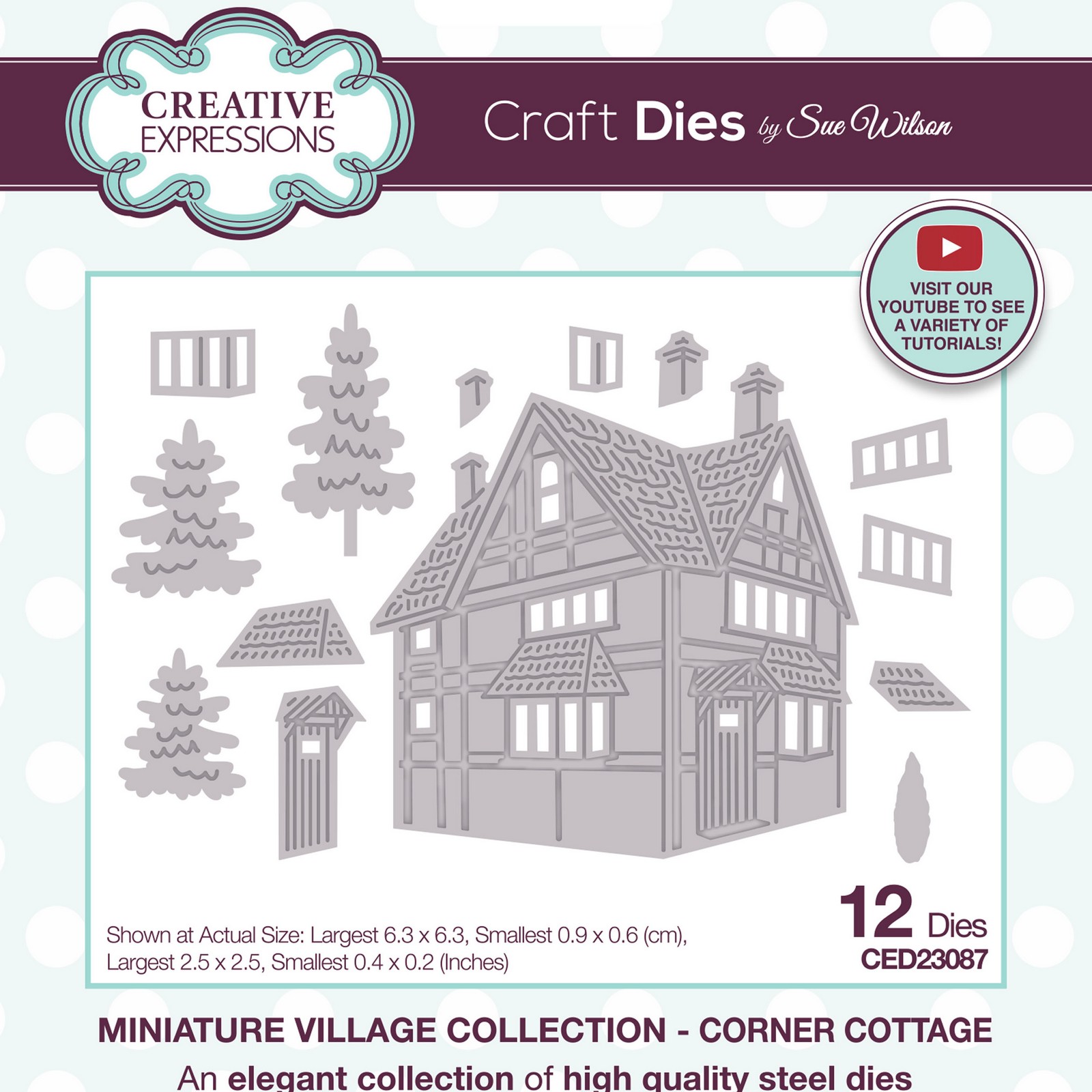 Creative Expressions • Sue Wilson Miniature Village Corner Cottage Craft Die