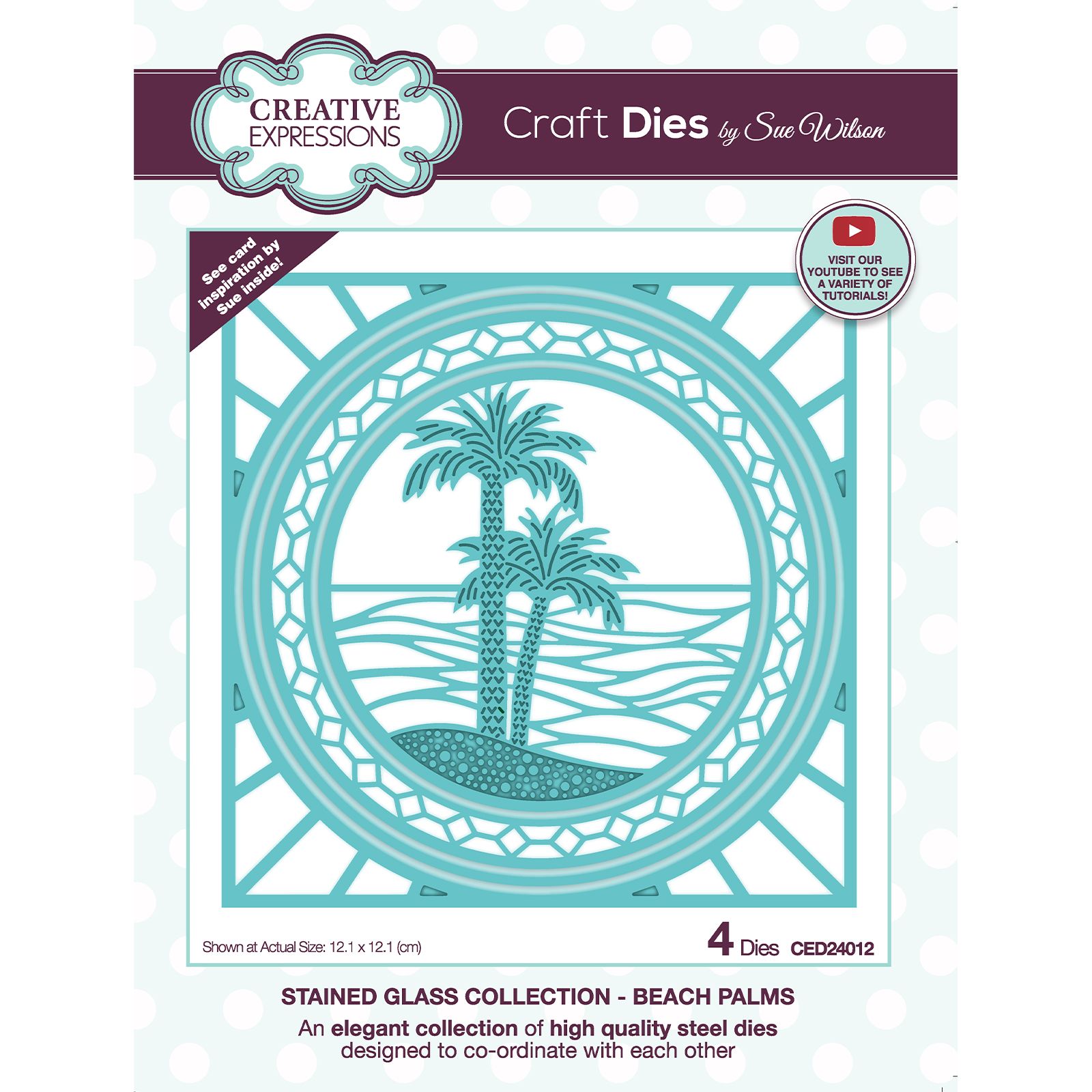 Creative Expressions • Craft Die Stained Glass Collection Beach Palms