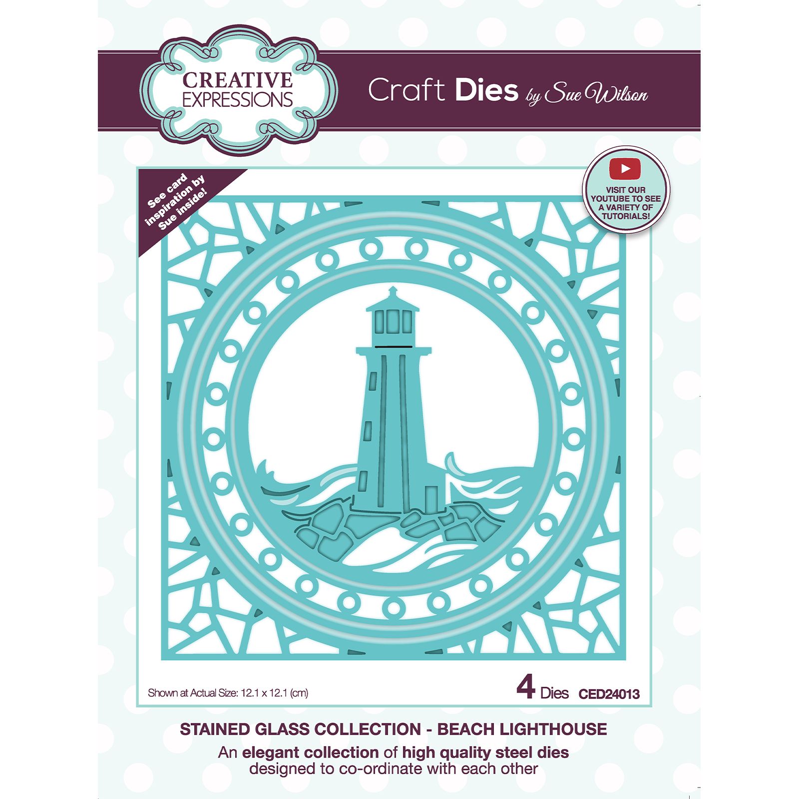 Creative Expressions • Craft Die Stained Glass Collection Beach Lighthouse