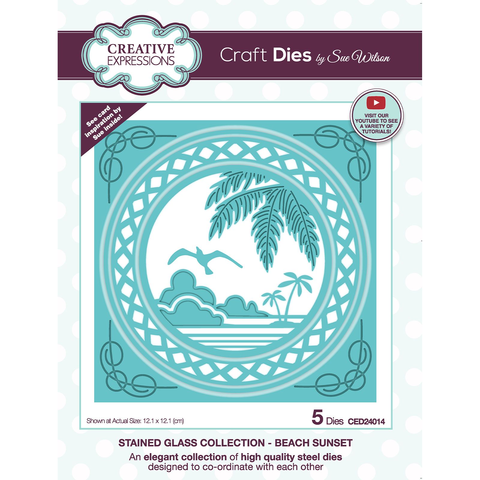 Creative Expressions • Craft Die Stained Glass Collection Beach Sunset