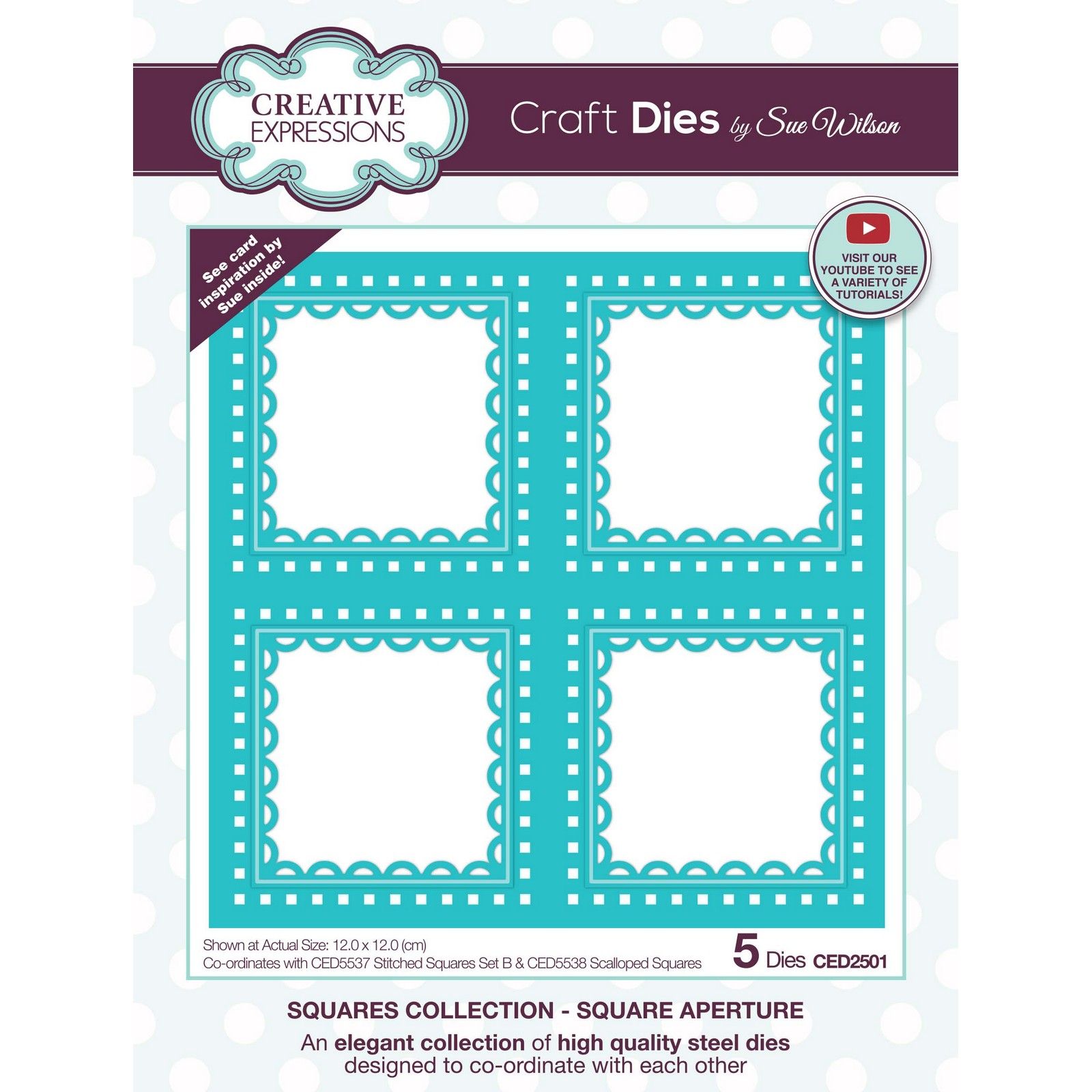 Creative Expressions • Squares collection craft die Square aperture