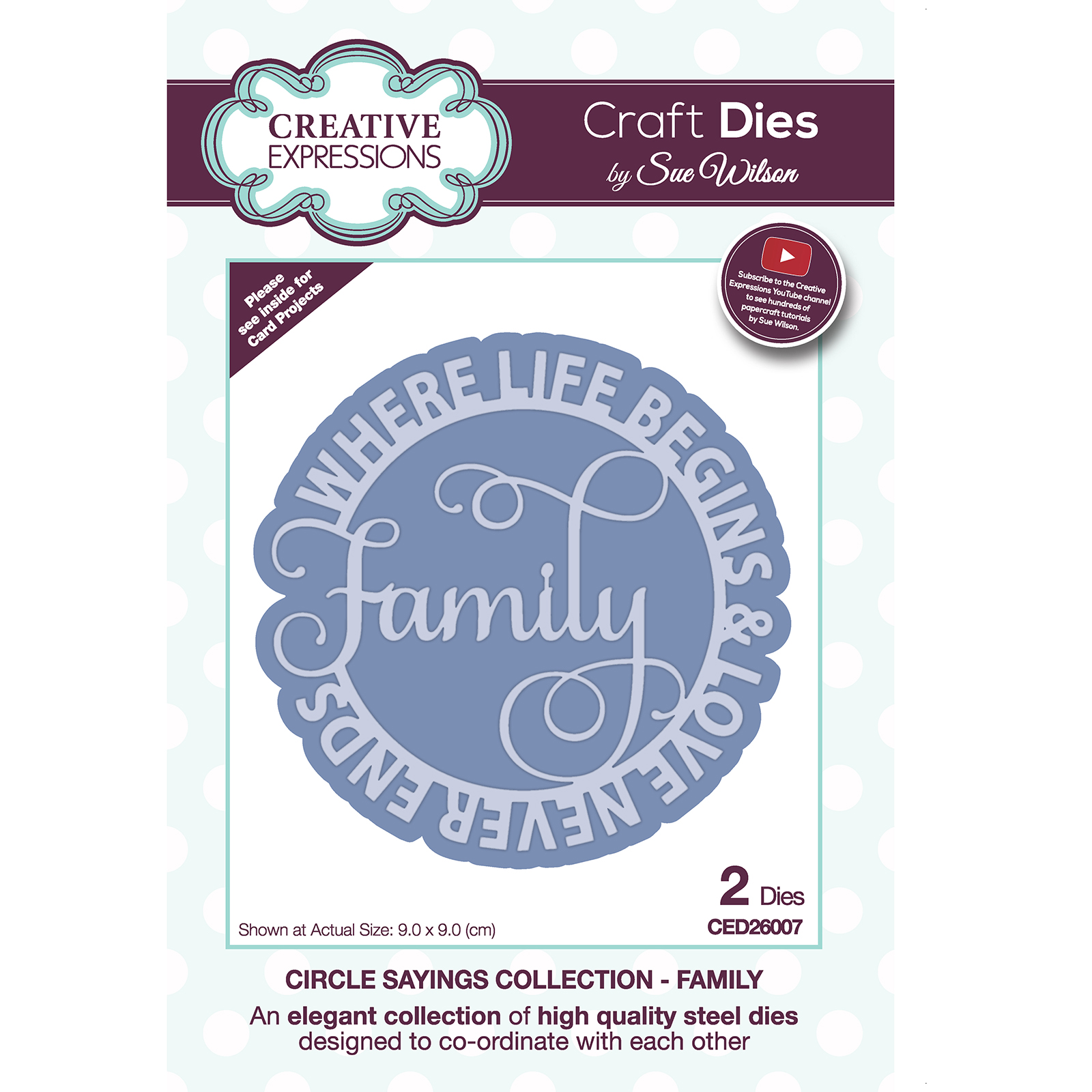 Creative Expressions • Circle sayings craft die Family