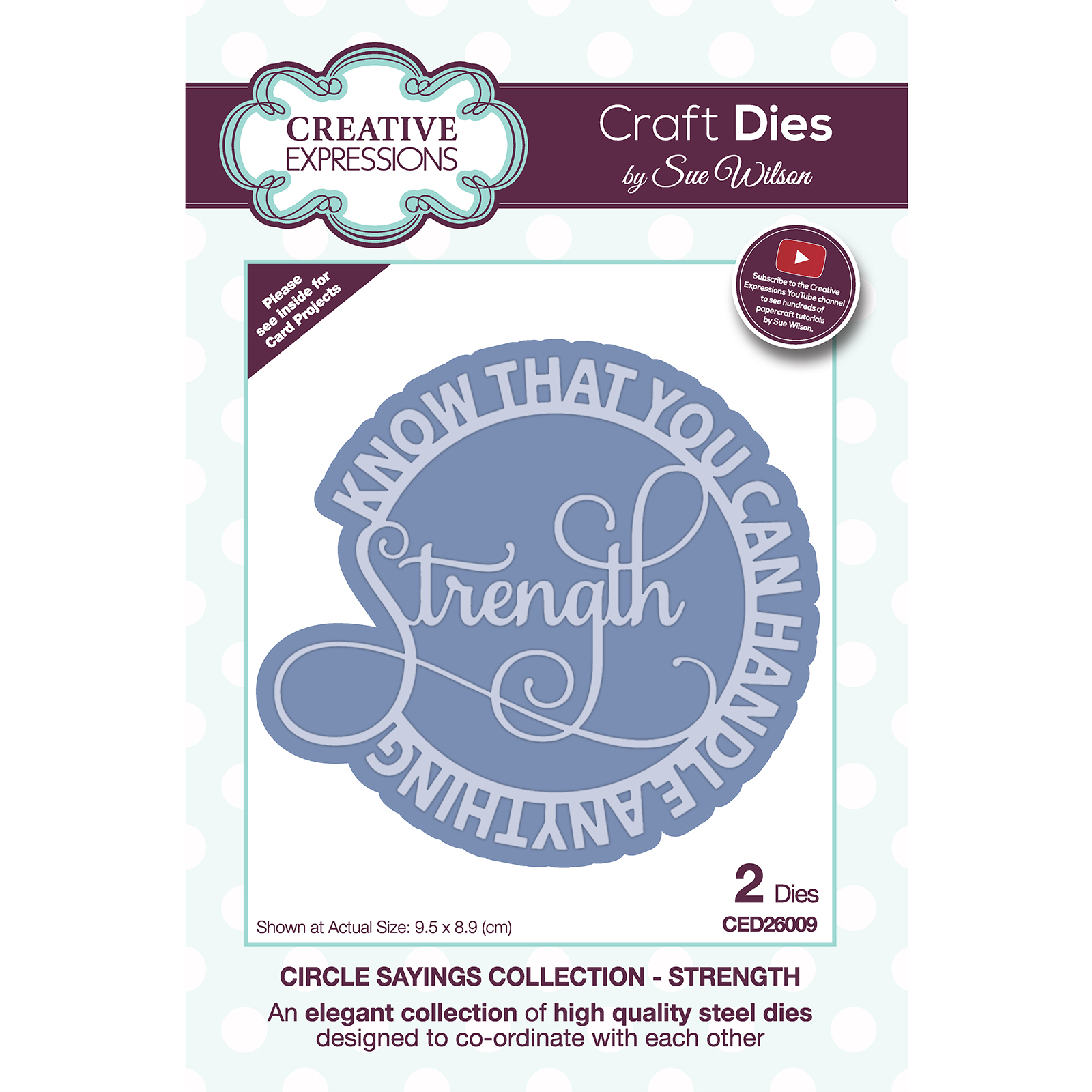 Creative Expressions • Circle sayings craft die Strength