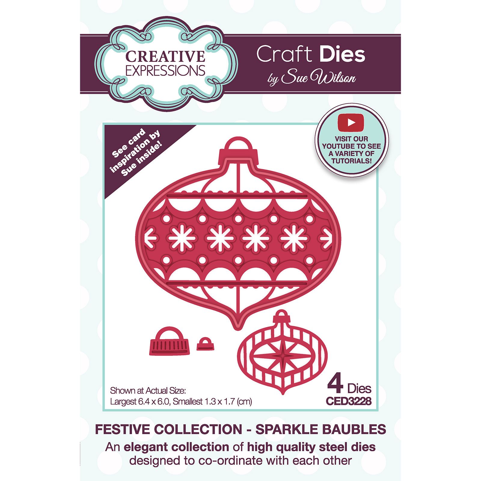 Creative Expressions • Sue Wilson craft die Sparkle baubles