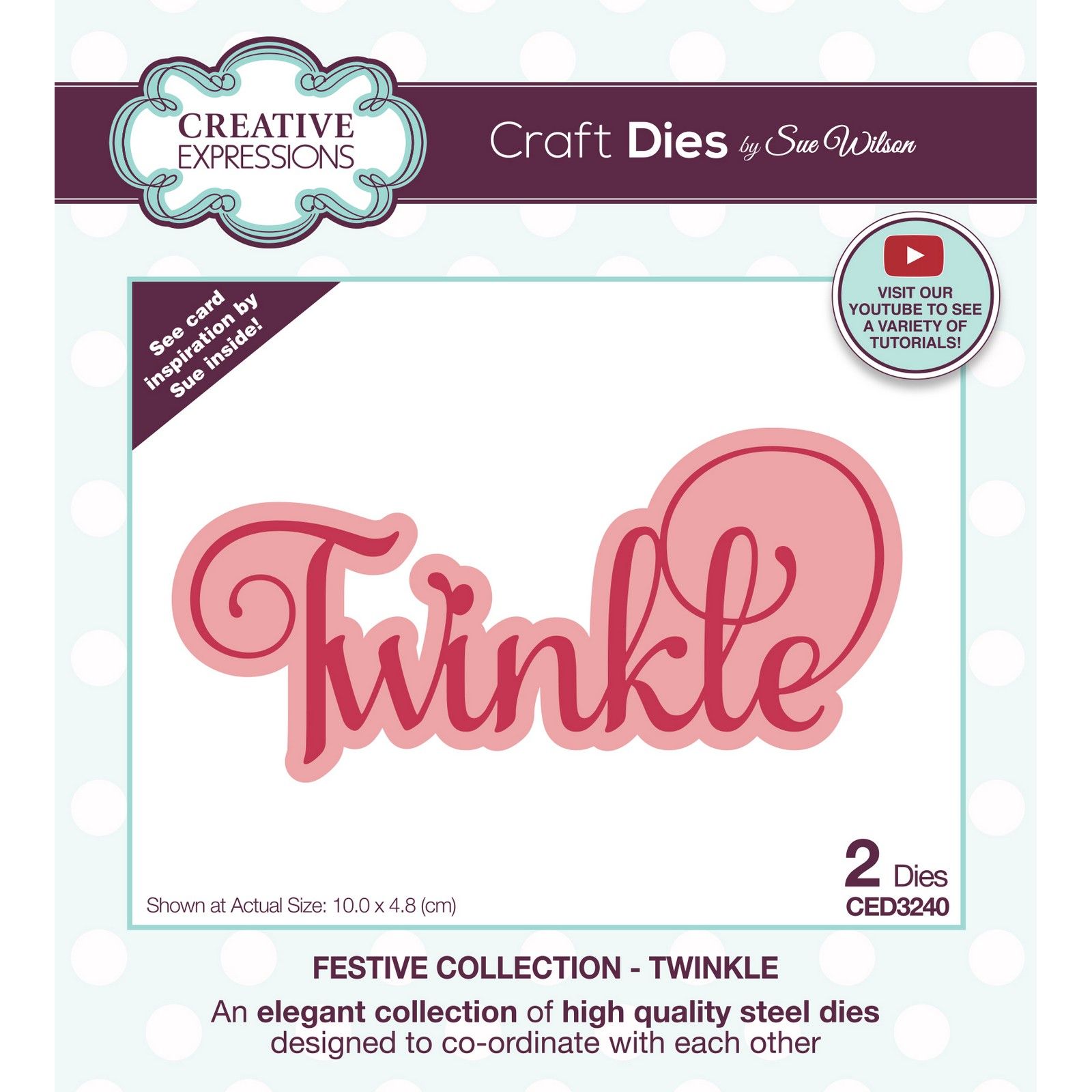 Creative Expressions • Sue Wilson Festive Stanzschablone Twinkle