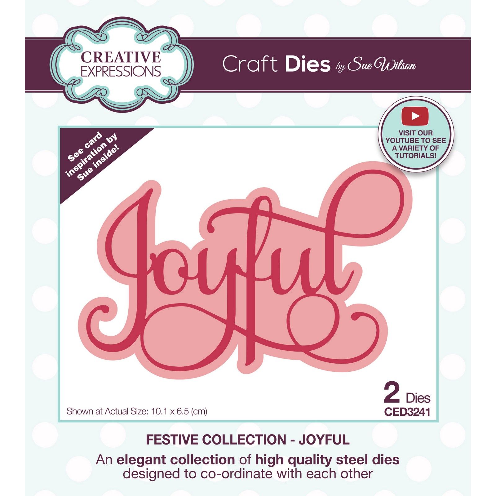 Creative Expressions • Sue Wilson Festive Stanzschablone Joyful