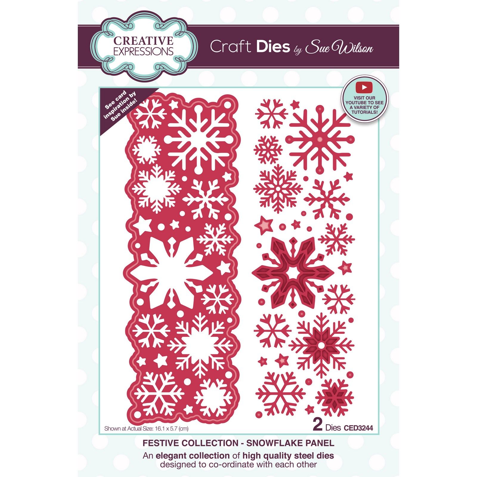 Creative Expressions • Craft Die Festive Snowflake Panel