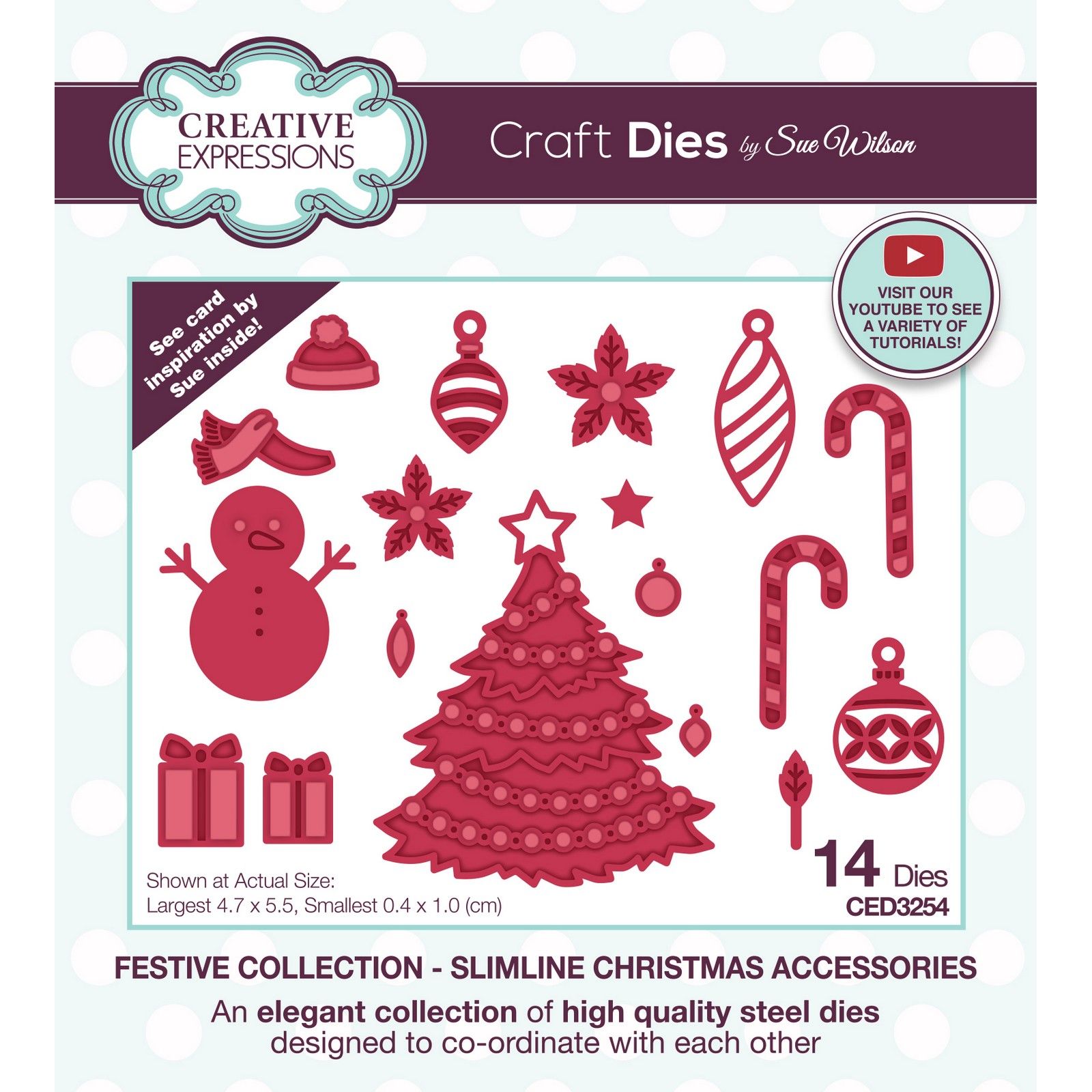 Creative Expressions • Craft Die Slimline Christmas Accessories