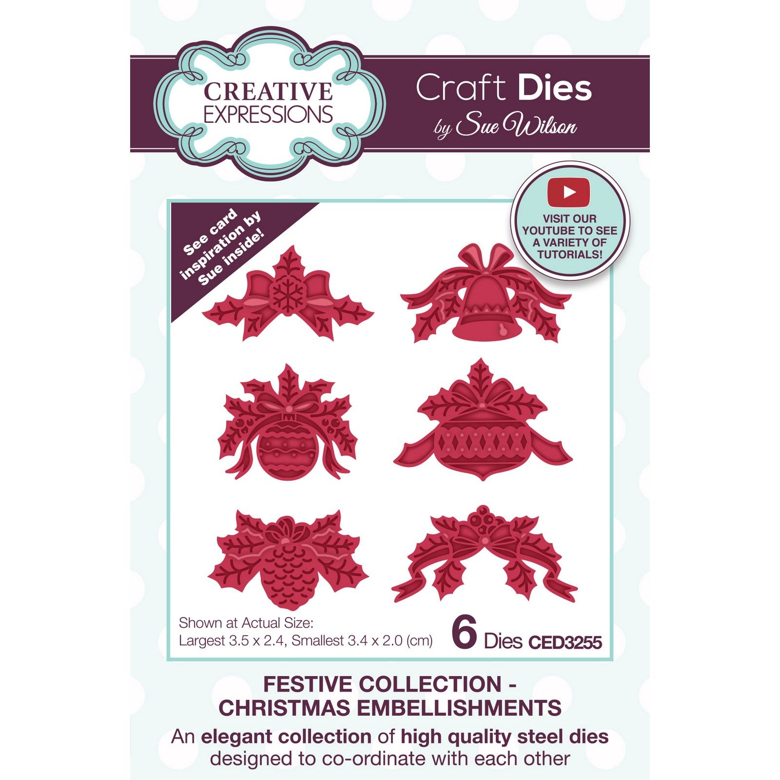 Creative Expressions • Craft Die Festive Christmas Embellishments