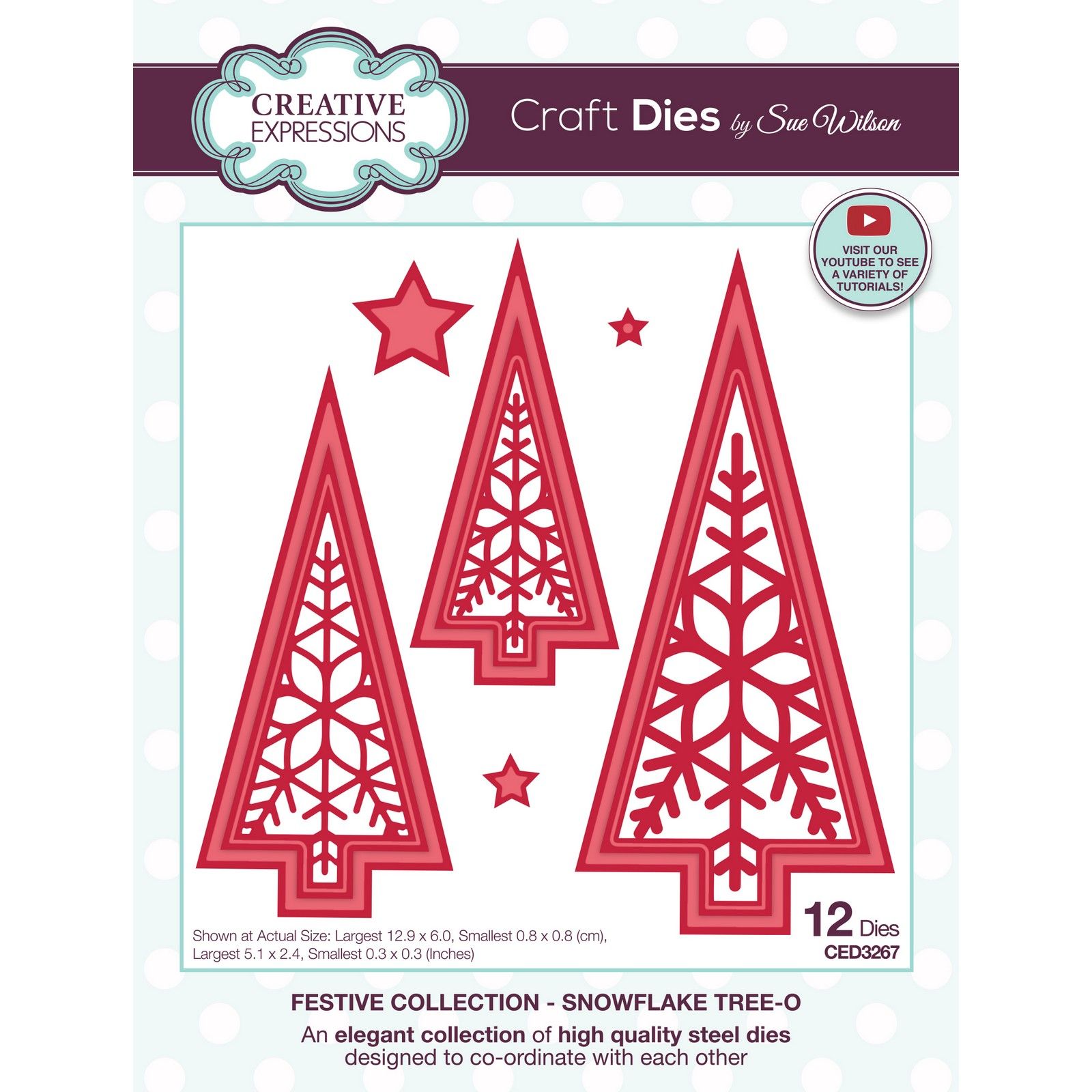 Creative Expressions • Cutting Dies Snowflake Tree-O 