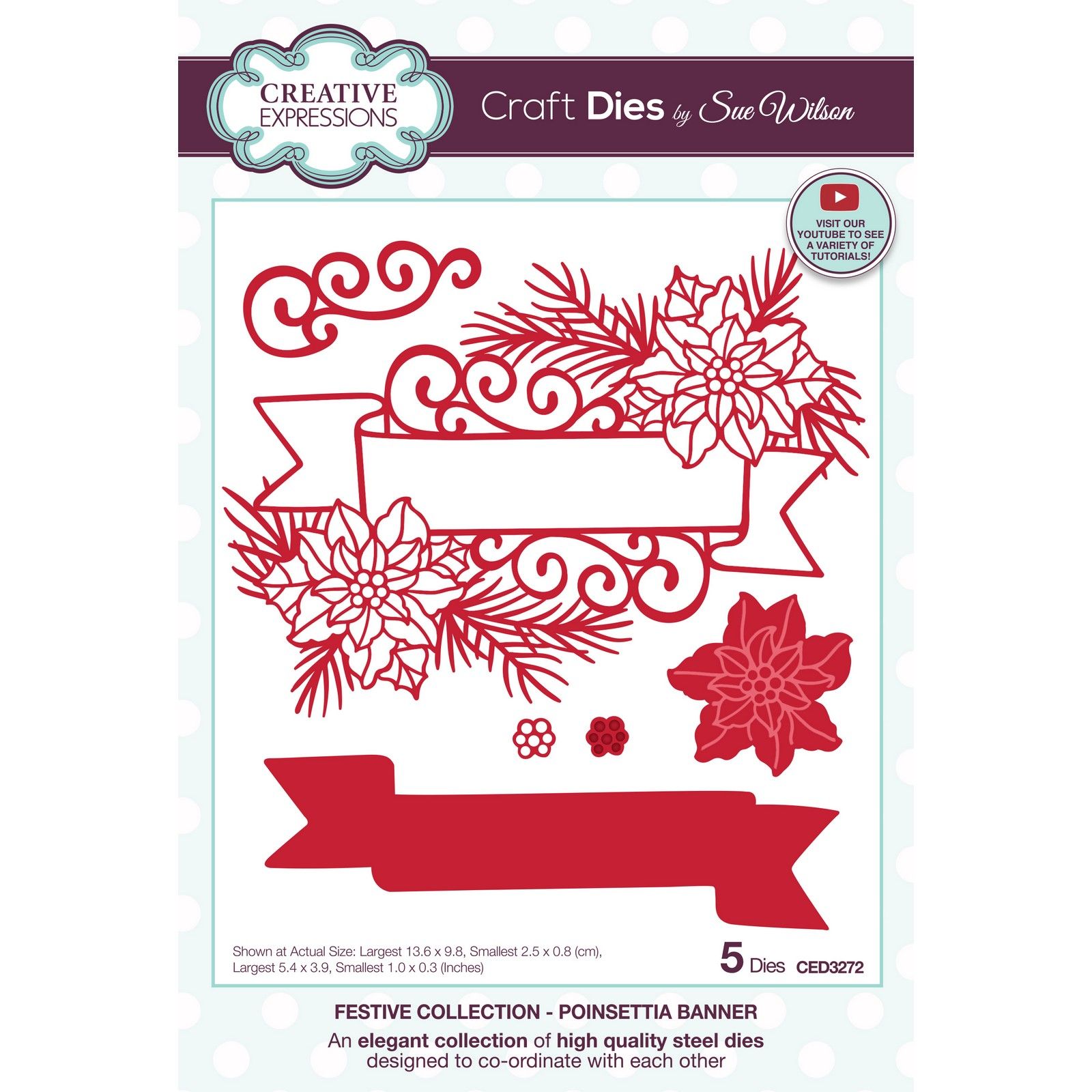 Creative Expressions • Snijmallen Poinsettia Banner