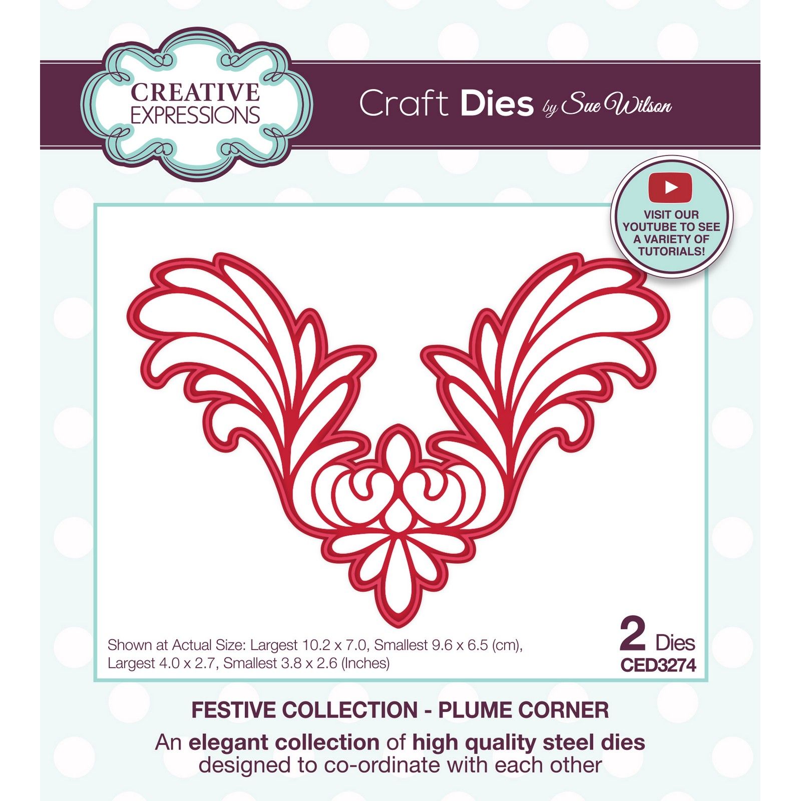 Creative Expressions • Cutting Dies Plume Corner 